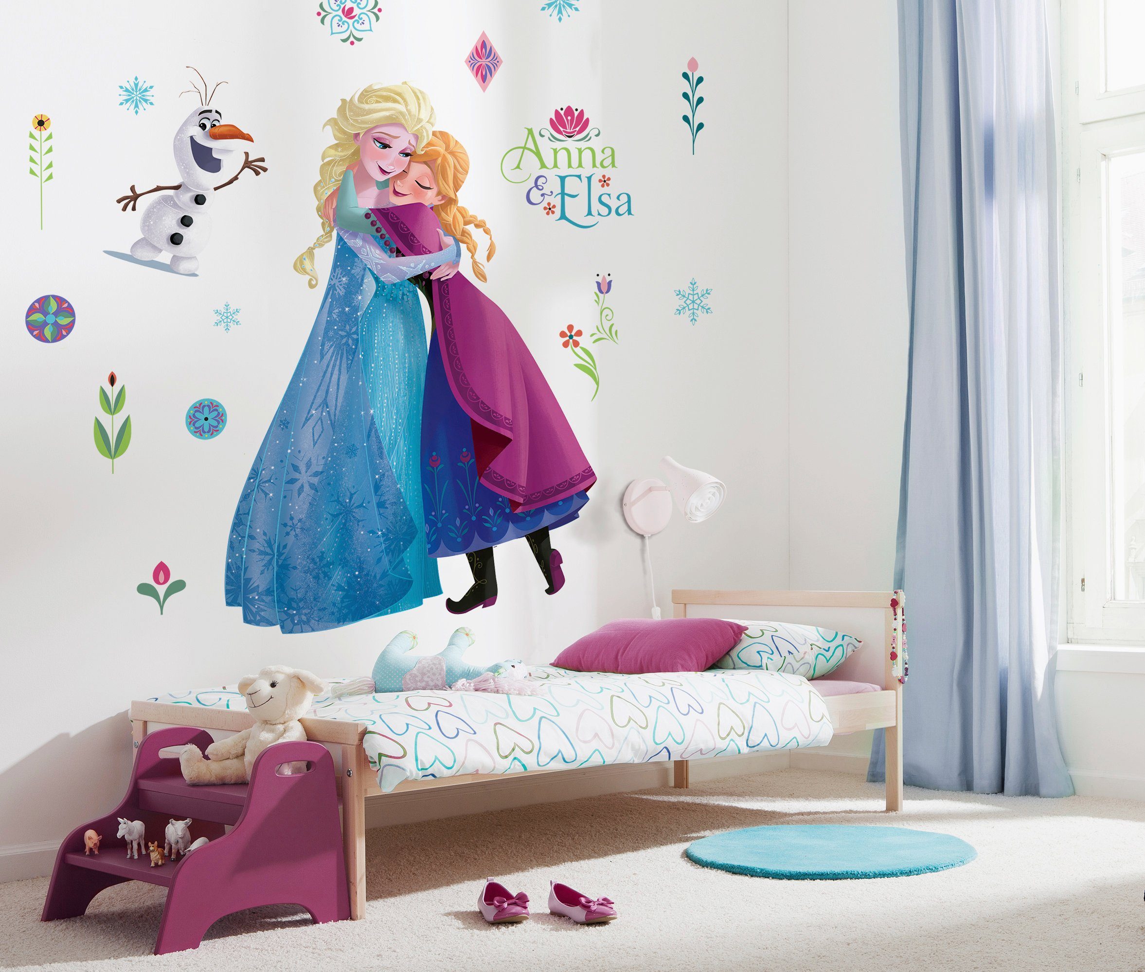 Komar Vliesbehang Zelfklevend vlies - Frozen Nordic Summer XXL - Afmeting 127 x 200 cm (1 stuk)