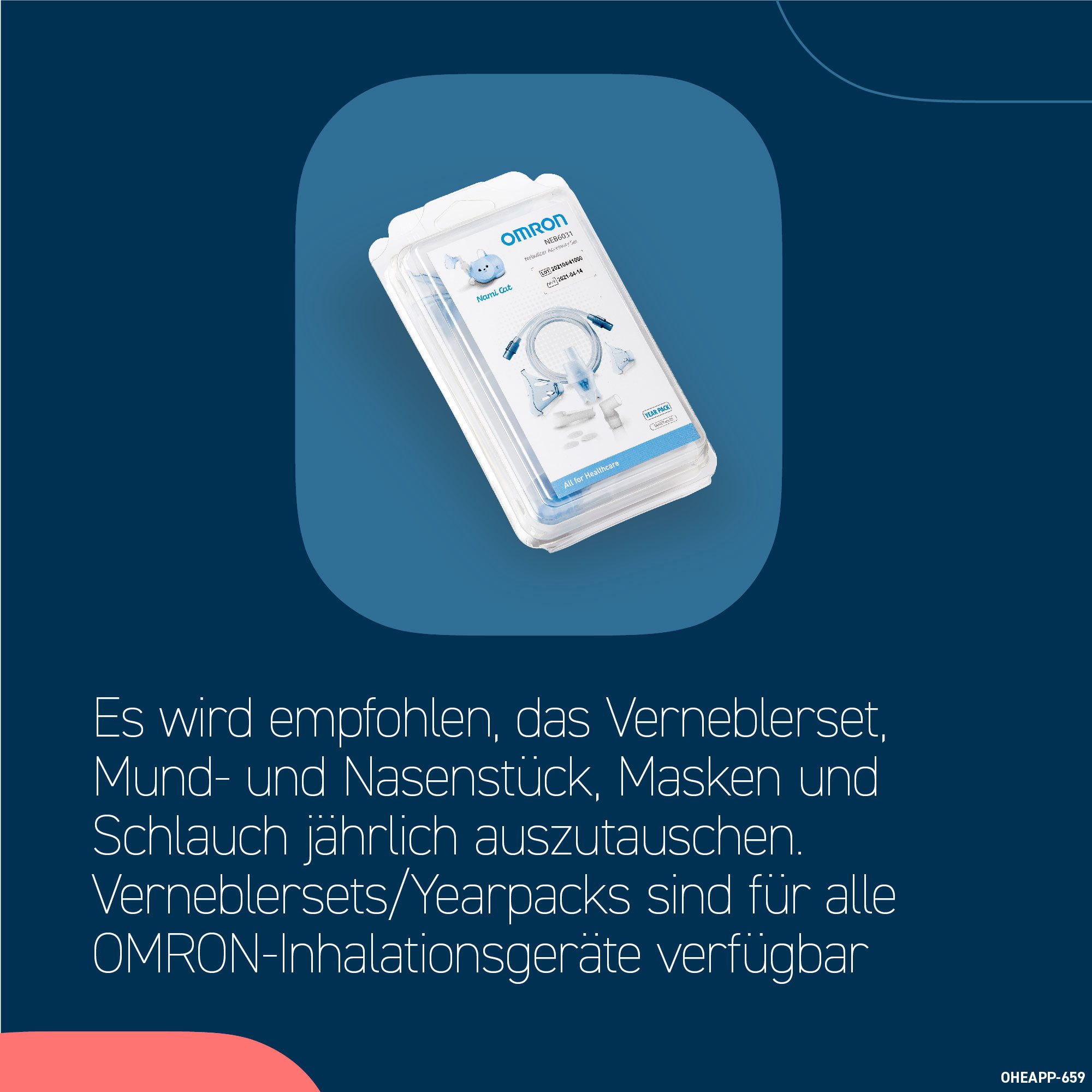 Omron Inhalatieapparaat NE-C303K-EO Nami Cat kindvriendelijke inhalator