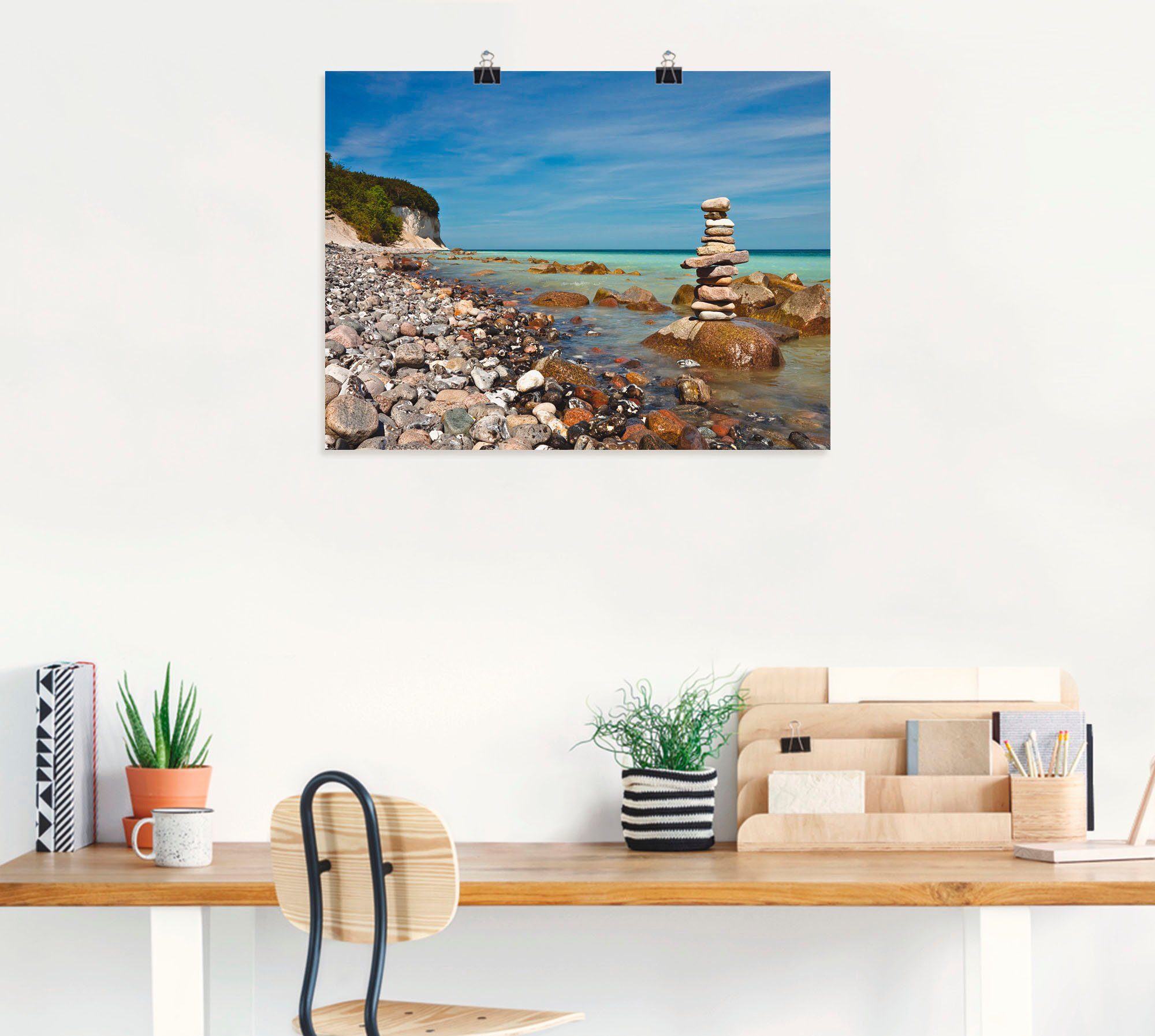 Artland Artprint Aan de Oostzeekust op Rügen als artprint op linnen, poster, muursticker in verschillende maten