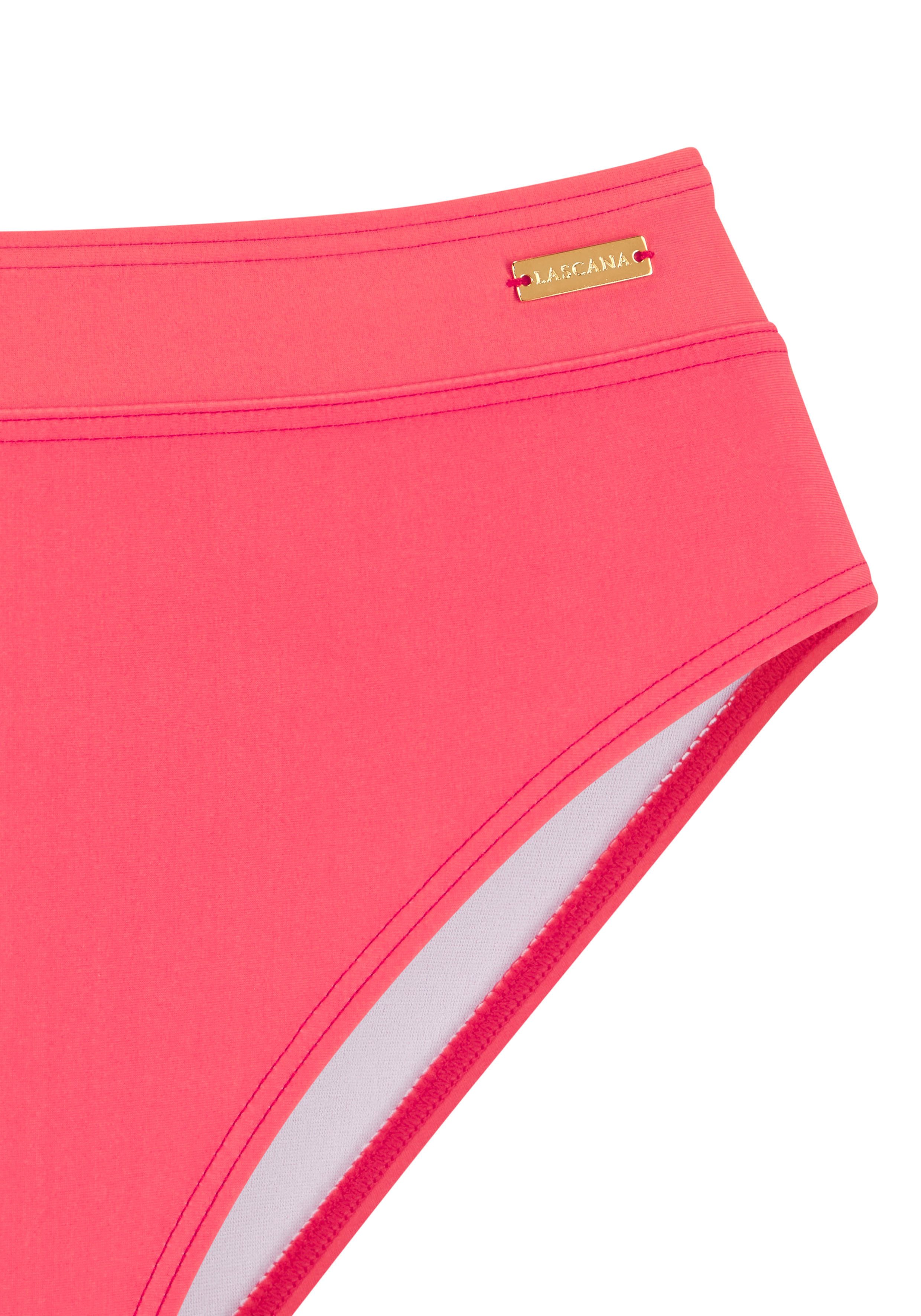 Lascana Highwaist-bikinibroekje Lolo met aangehechte boord