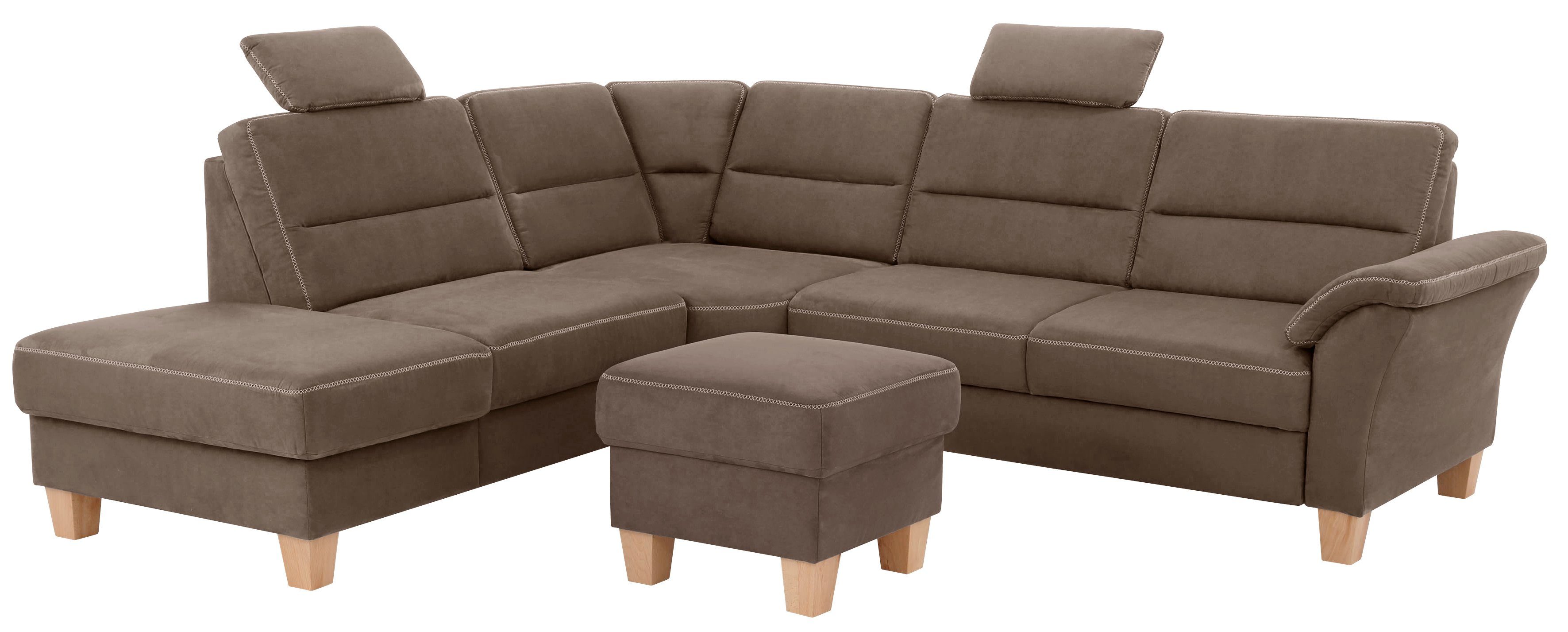 Home affaire Hoekbank Soleo L-model comfortabel door trapezehoek met relaxfunctie, ook met slaapfunctie