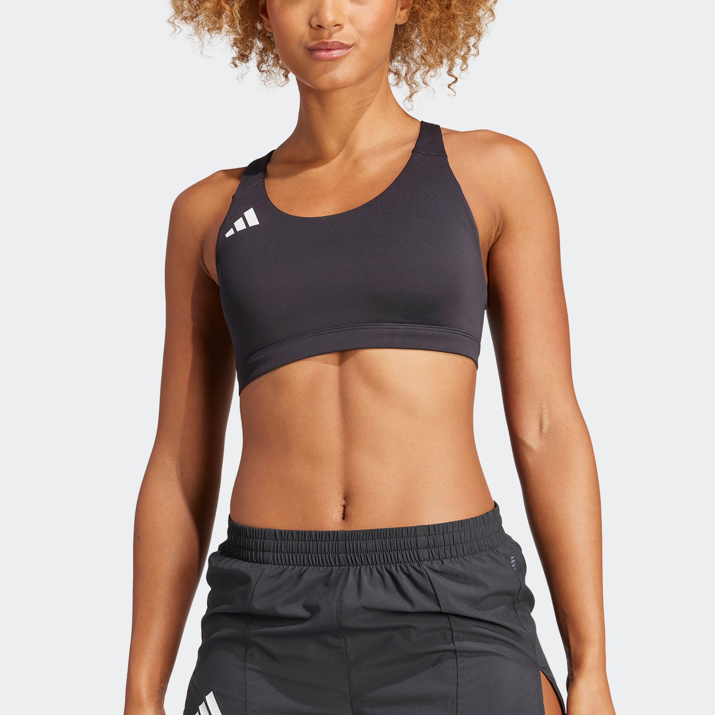 adidas Performance Sport-bh ADIZERO E MS (1-delig) dames sport bh's maat A/B A/B zwart