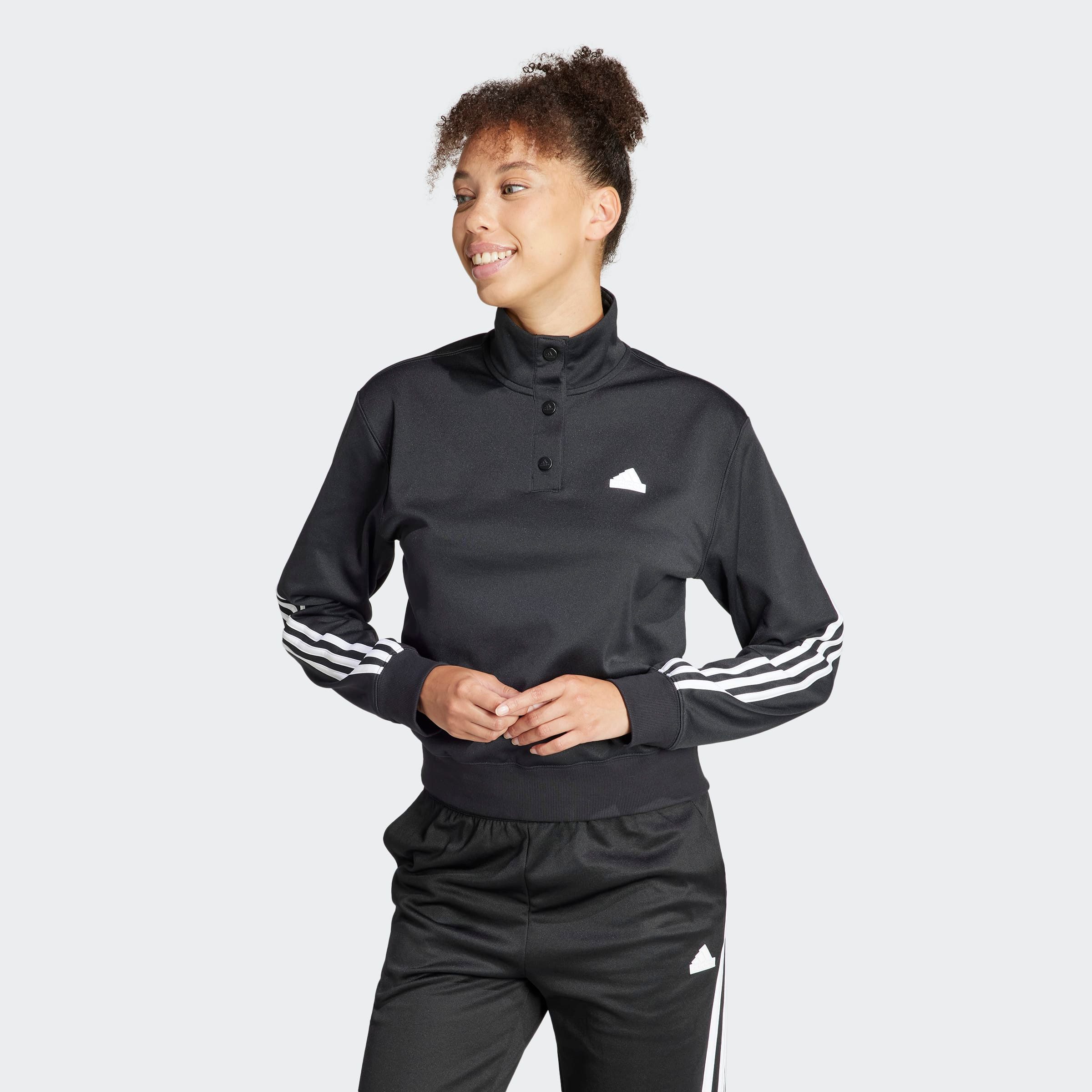 adidas Sportswear Sweatvest W ICONIC 3S TT (1-delig) dames vesten maat M zwart