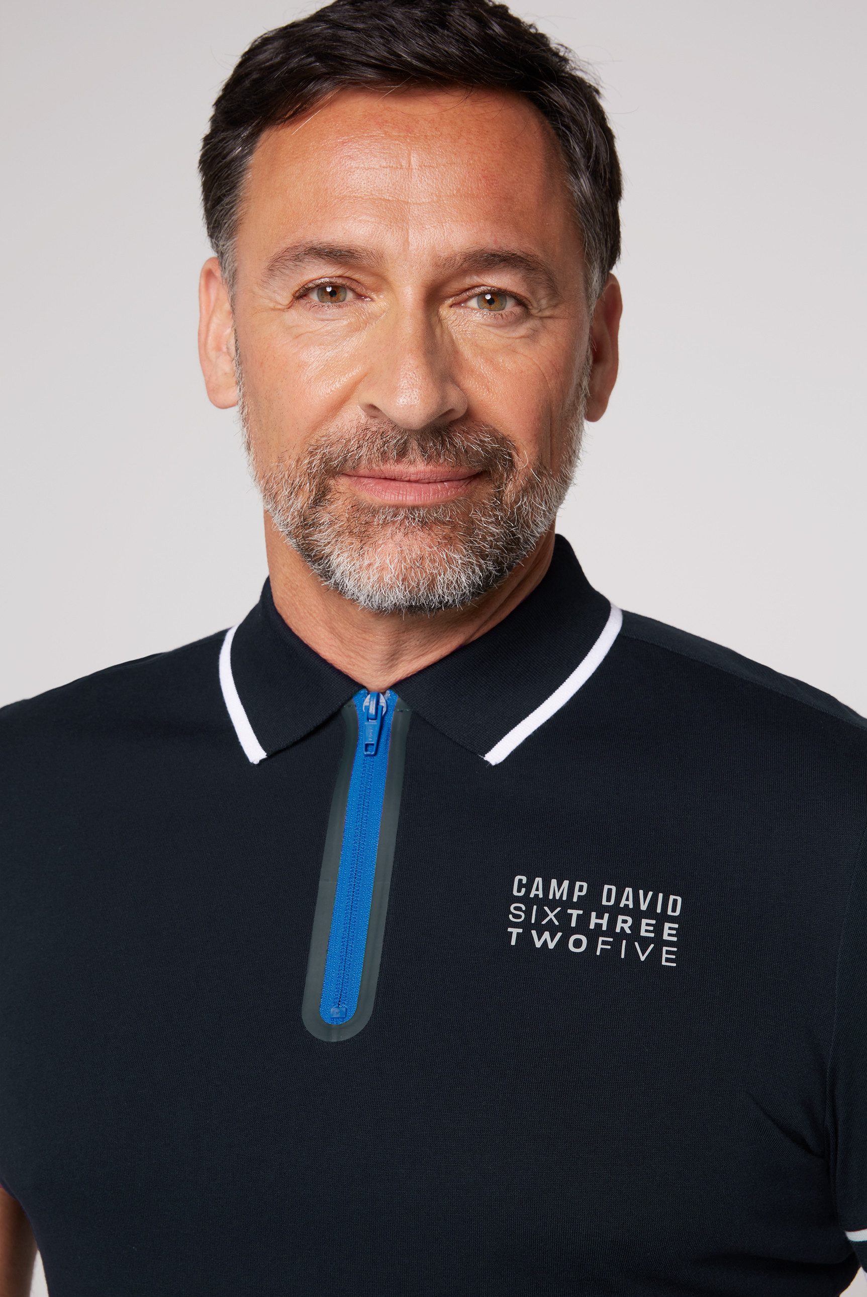 CAMP DAVID Poloshirt met contrasterende details