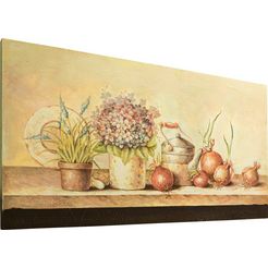 myflair moebel  accessoires artprint kate wanddecoratie, motief bloemen  vruchten, 90x48 cm, woonkamer multicolor