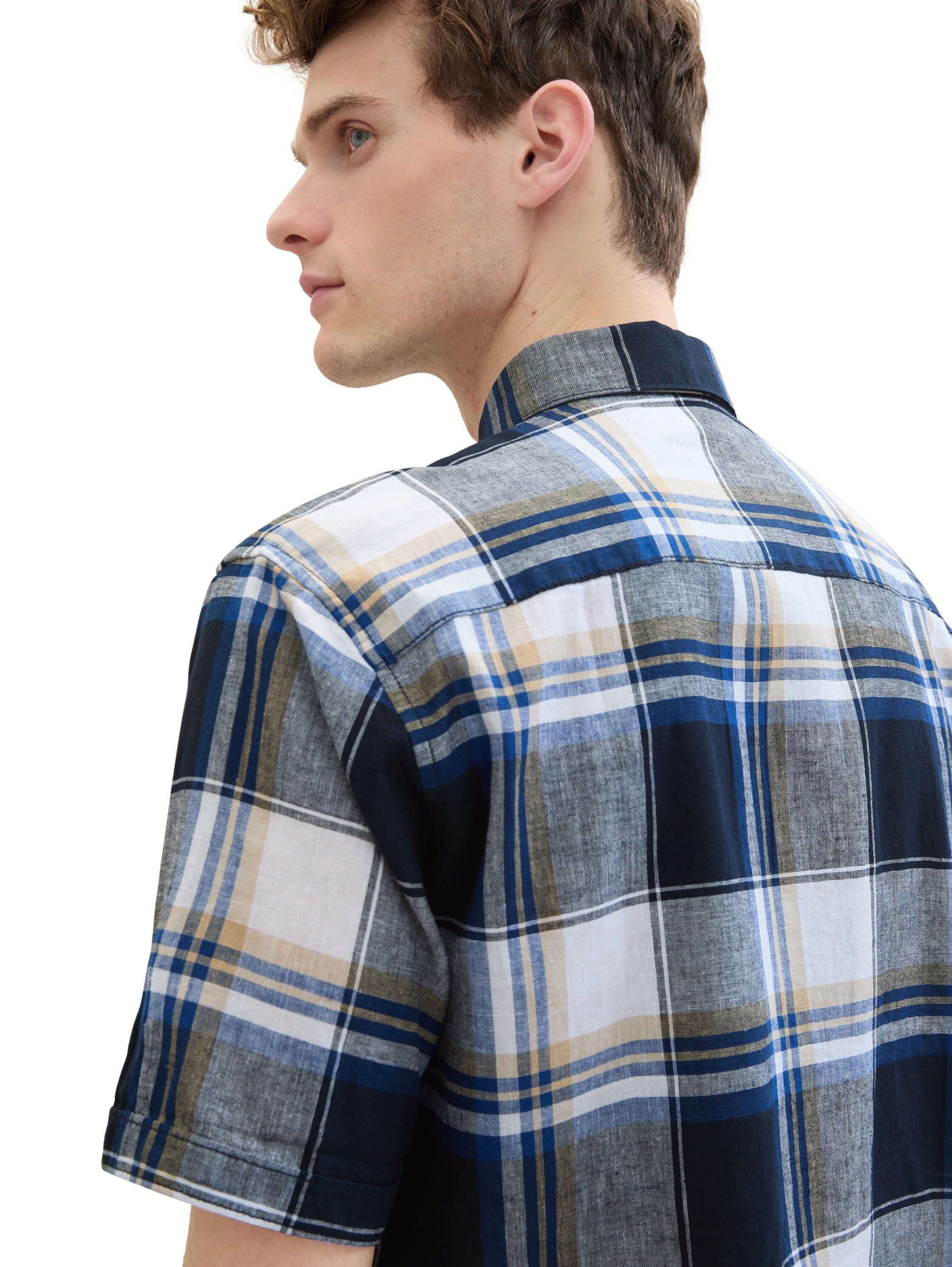 Tom Tailor Overhemd met korte mouwen met geruit patroon