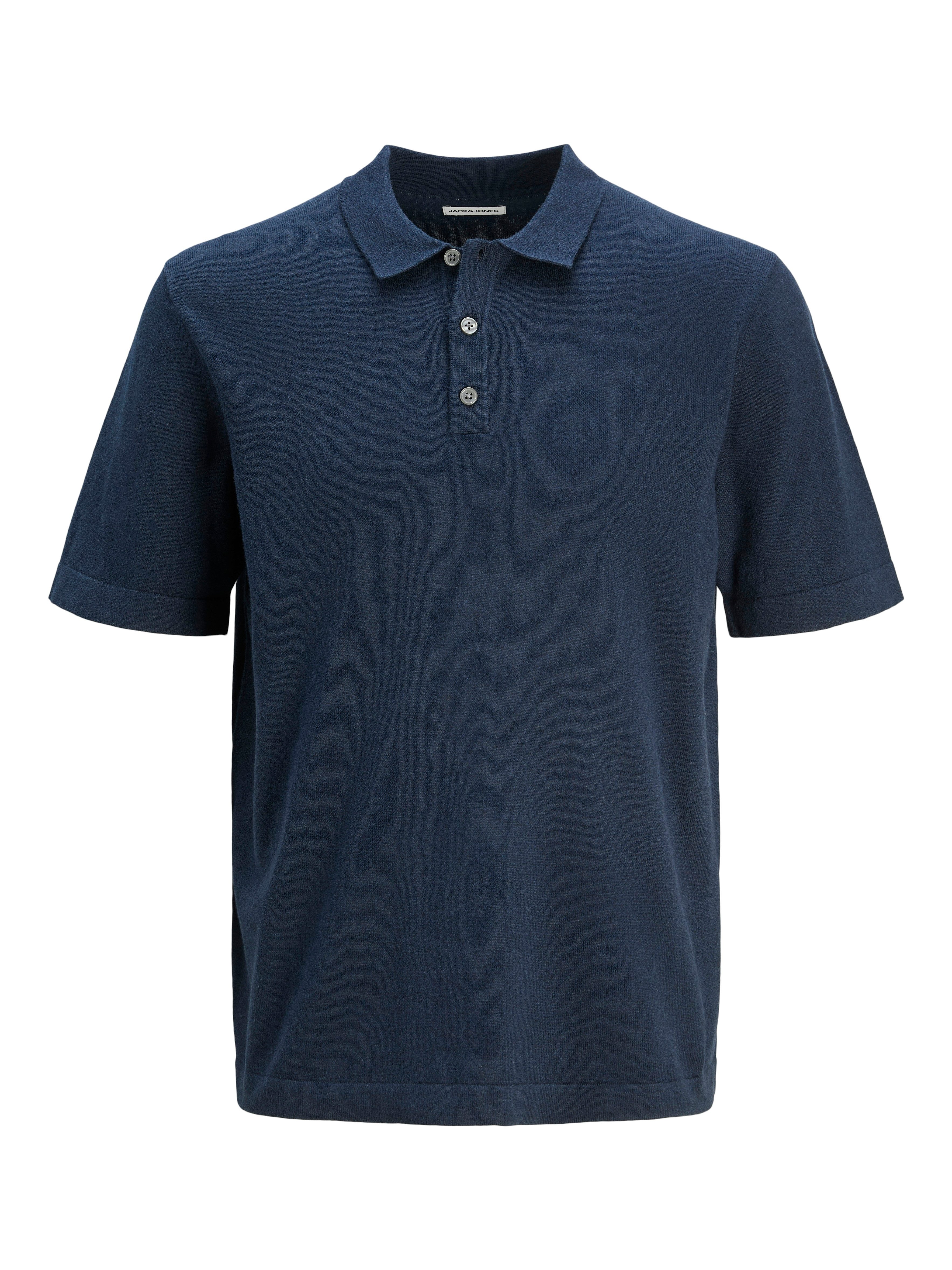 Jack & Jones Trui met korte mouwen JJEEMIL KNIT RELAXED POLO SS SN