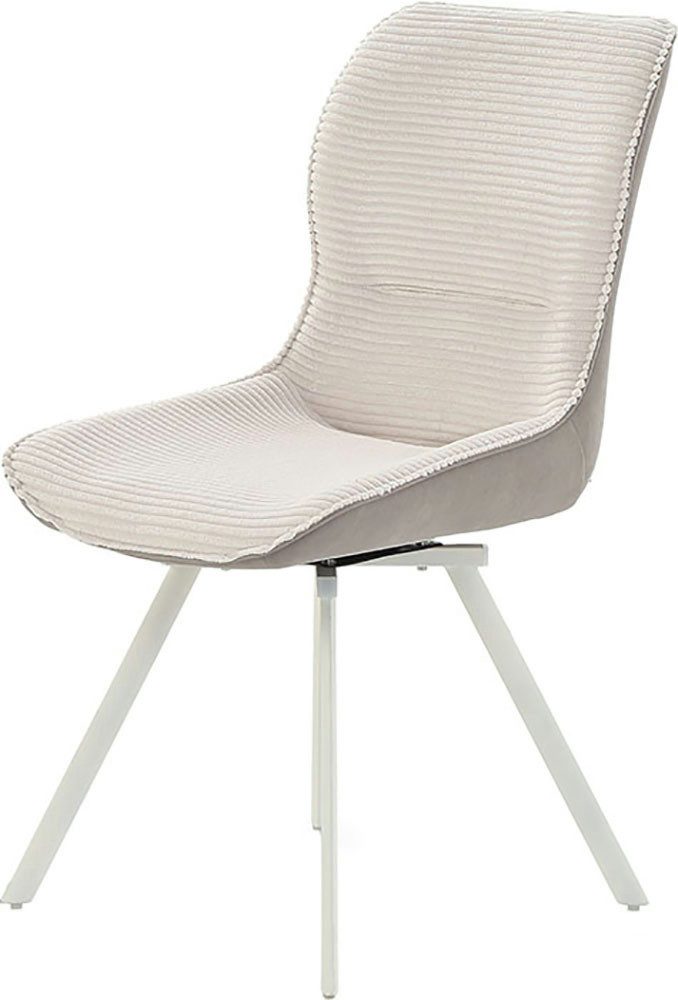 Jockenhöfer Gruppe Stoel met 4 poten Mellum Inclusief draaifunctie (360° draaibaar), bekledingsstof cord (set, 2 stuks)