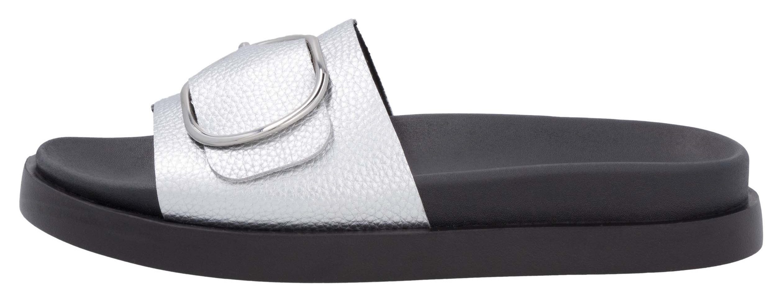 RIEKER Sport Slippers Zomerschoen, strandschoen, vakantieschoen, huisschoen met decoratieve sluiting