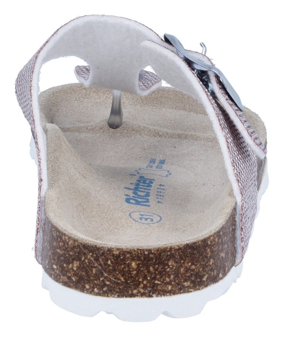 Richter Teenslippers Bio WMS: breed Sandaal met glitter, maat sjabloon om te downloaden