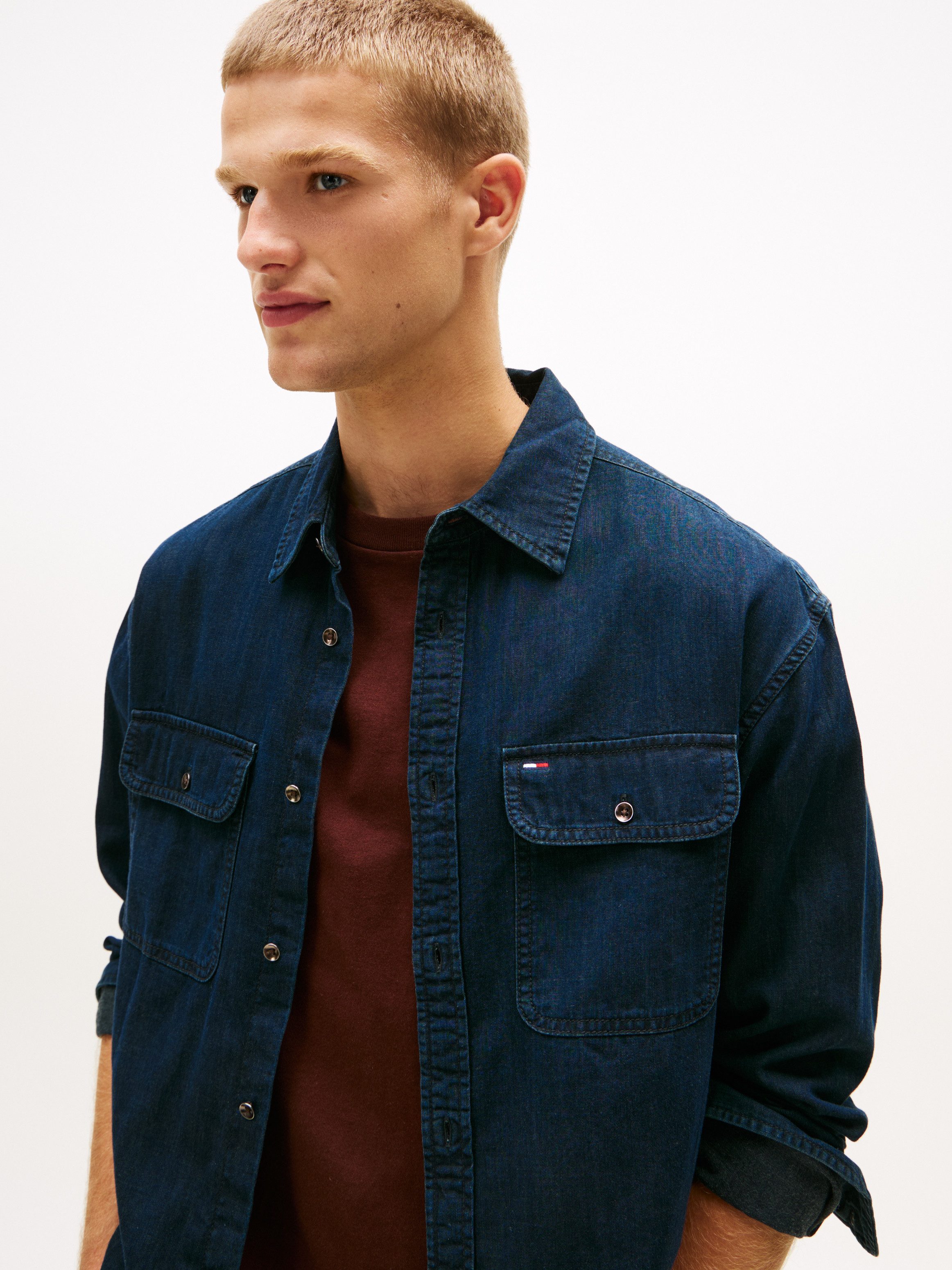 TOMMY Jeans overhemd RELAXED DENIM SHIRT