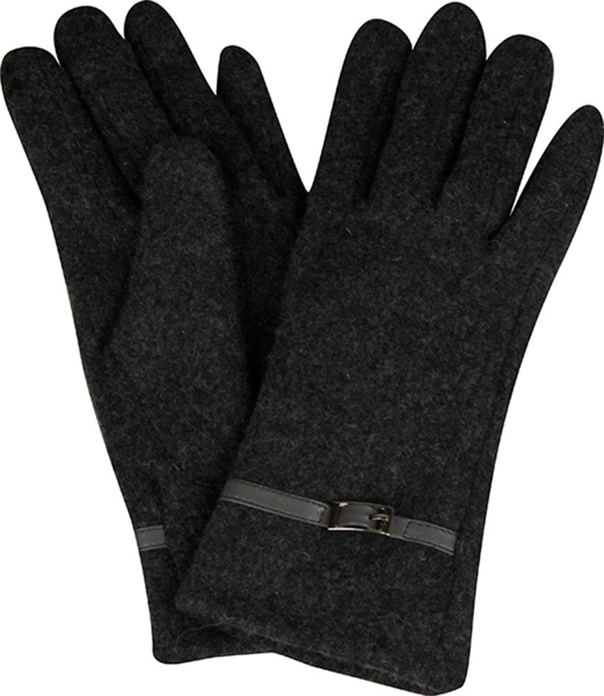 Capelli New York Fleece-handschoenen met decoratieve riem
