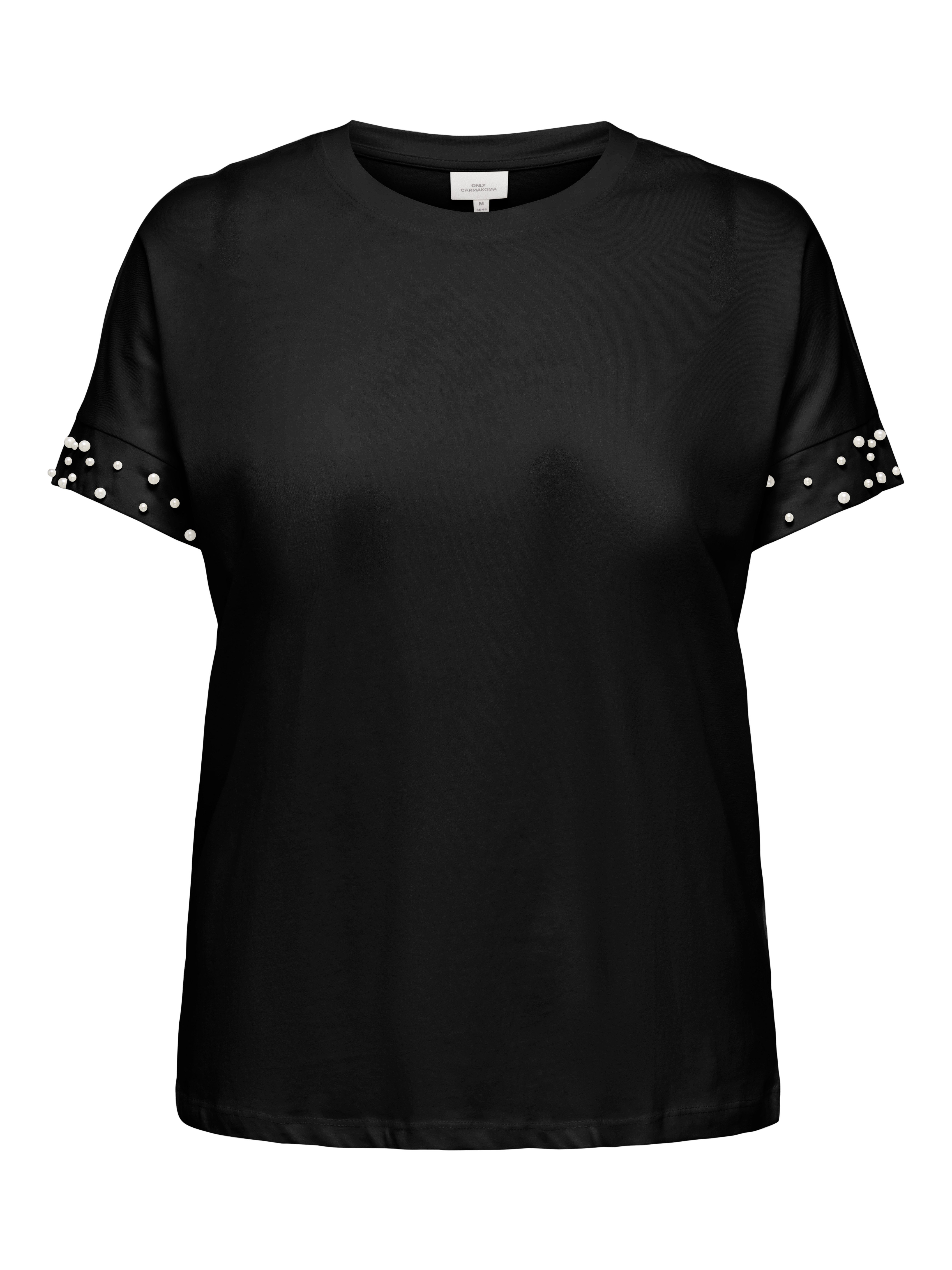 ONLY CARMAKOMA Shirt met korte mouwen CAROLIVIA S/S LOOSE O-NECK TOP JRS