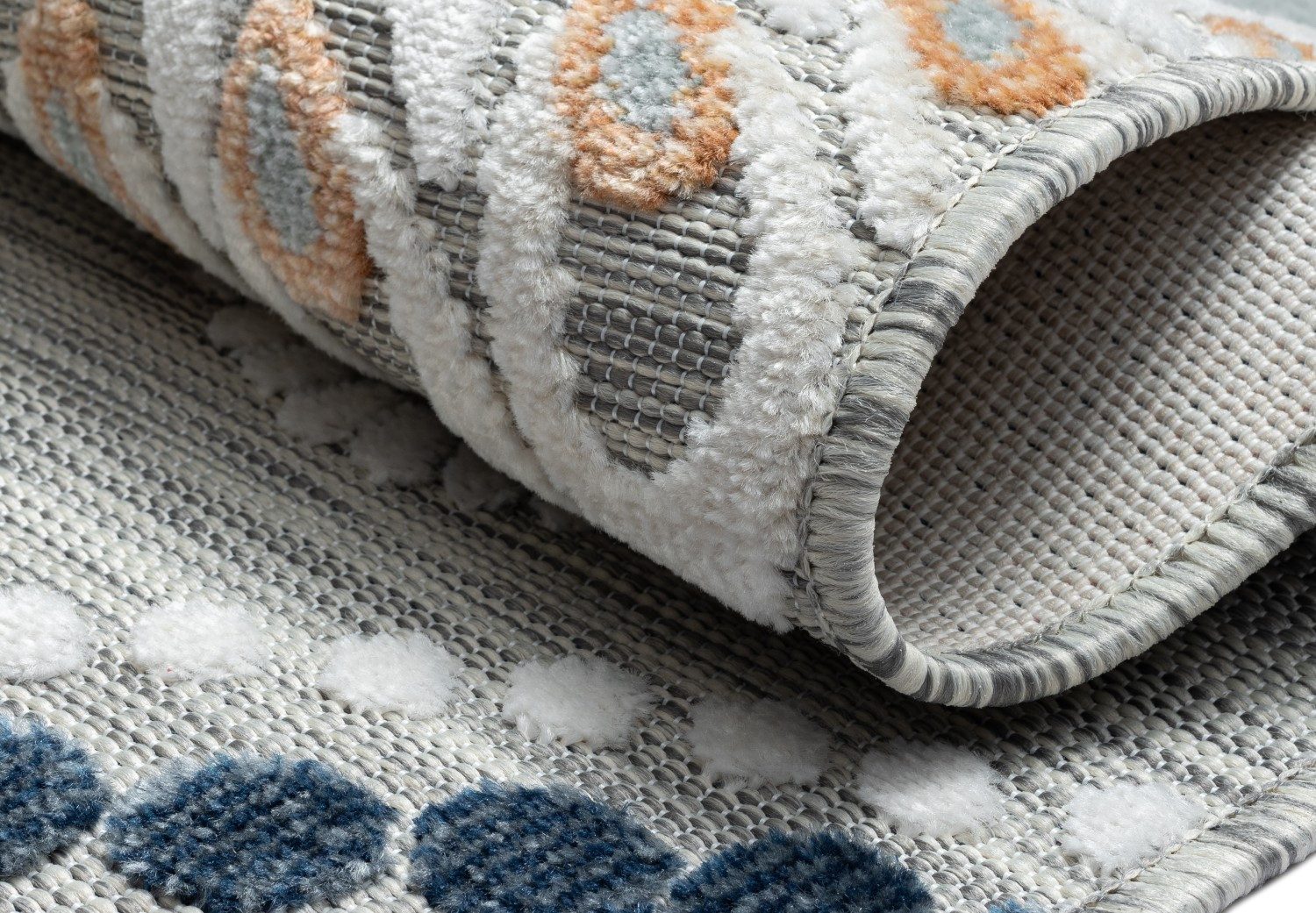 Myflair Möbel & Accessoires Vloerkleed Loop, MAGAZIJNOPRUIMING! modern ontwerp, hoog-laag effect, geschikt voor buiten, balkon, terras