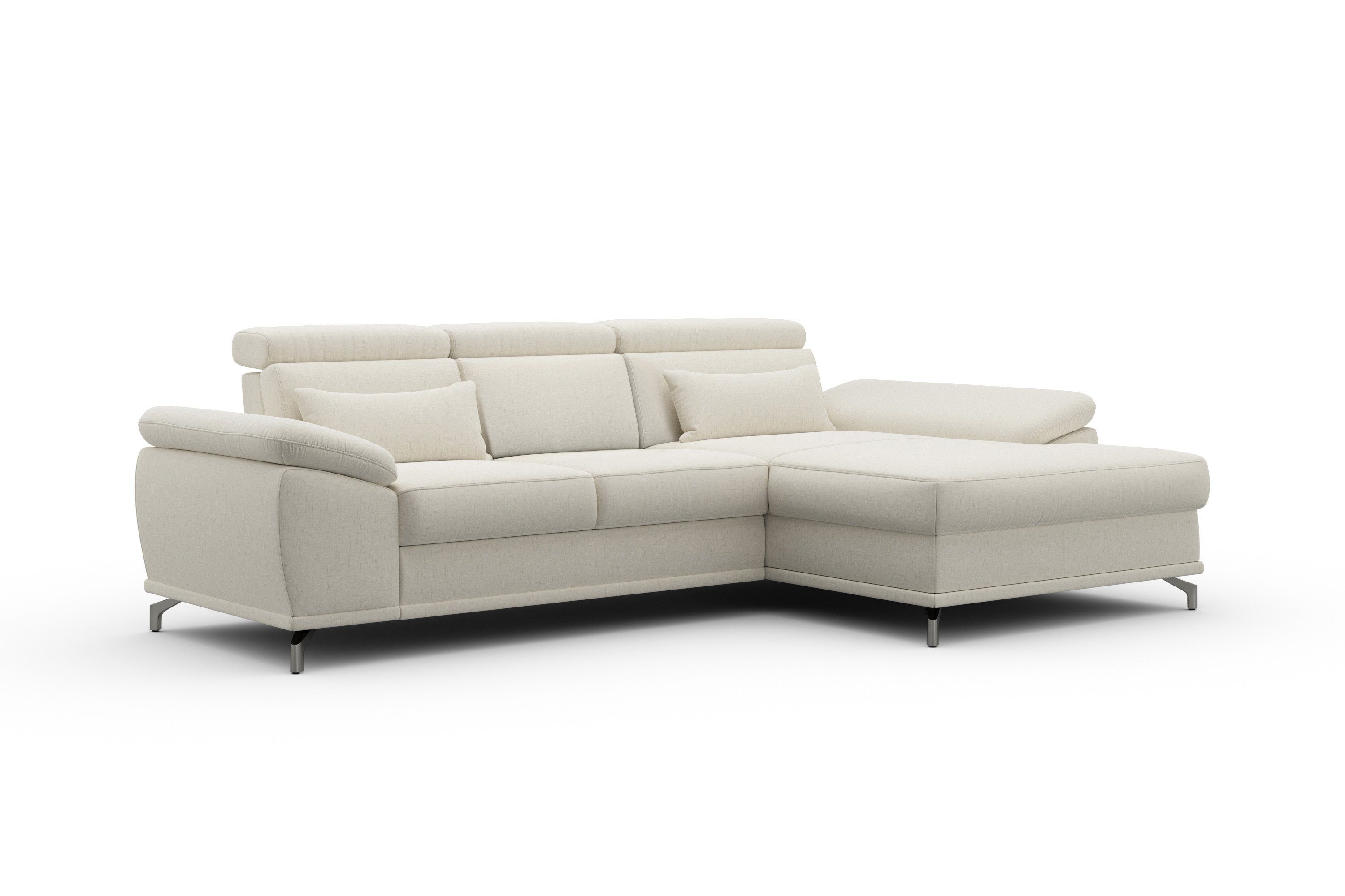 sit&more Hoekbank Cabrio L-vorm, met zitdiepteverstelling, arm- en hoofdsteunverstelling