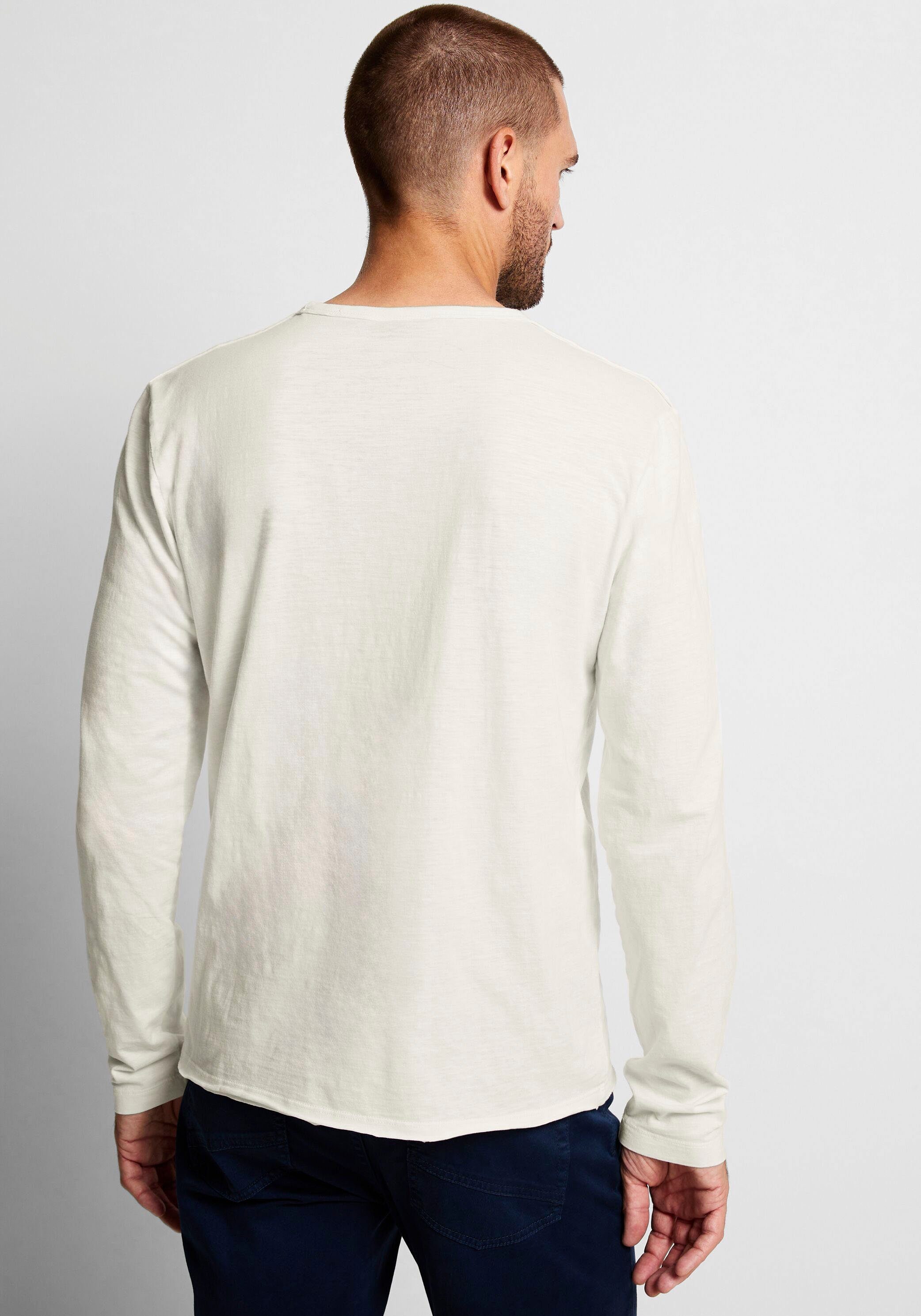 STREET ONE MEN Shirt met lange mouwen met een logo-opschrift op borsthoogte