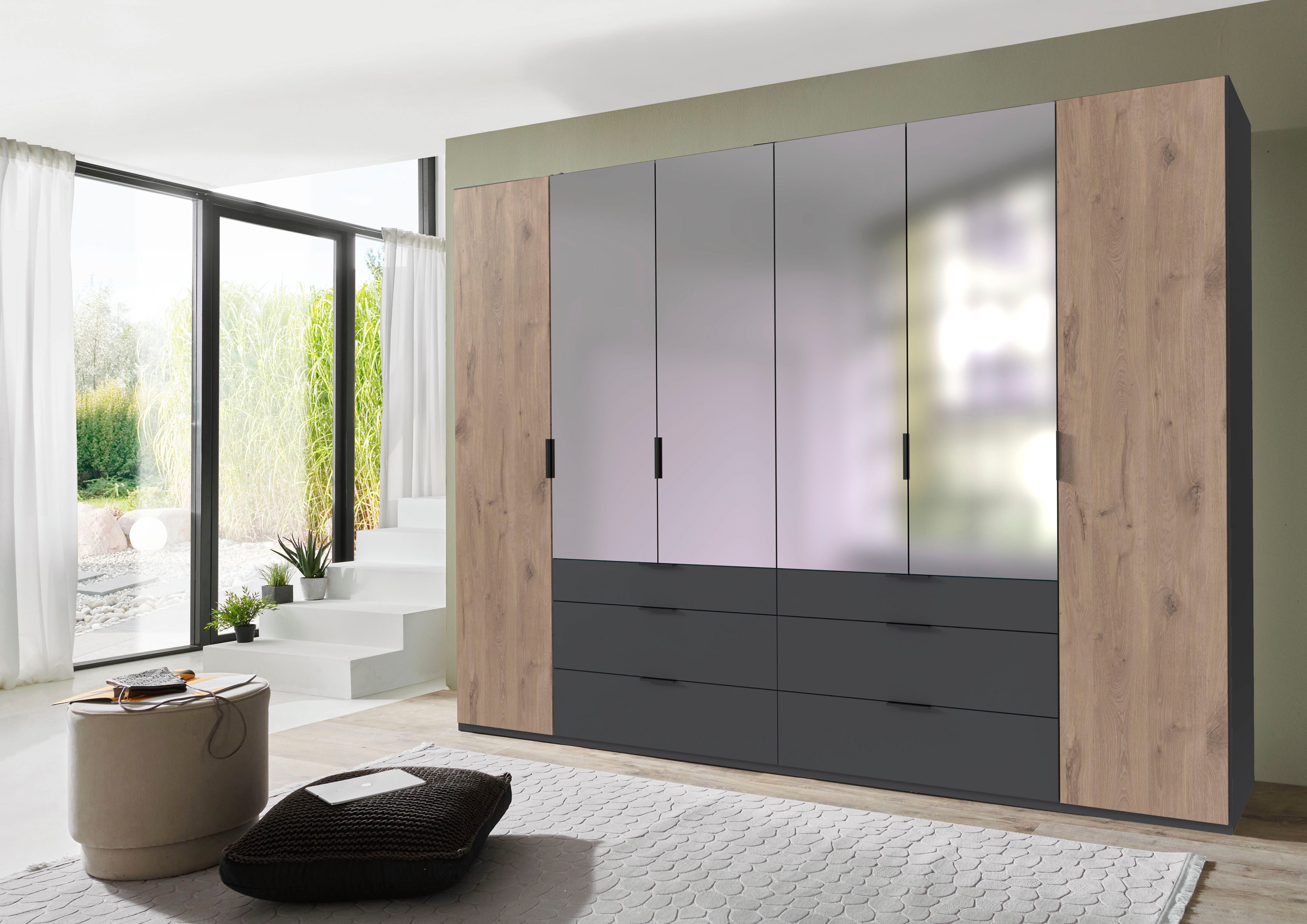Wimex Draaideurkast Burgos by fresh to go met extra grote lades, met spiegeldeuren