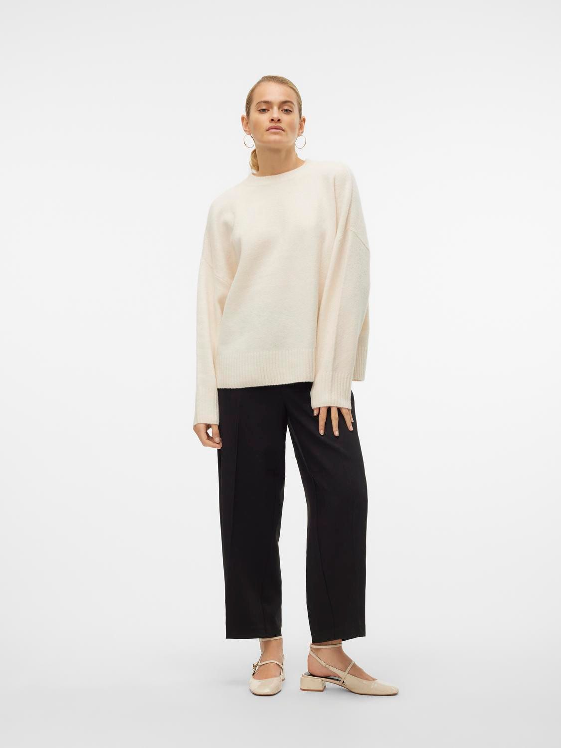 Vero Moda Gebreide trui VMBOOM LS O-NECK PULLOVER GA NOOS