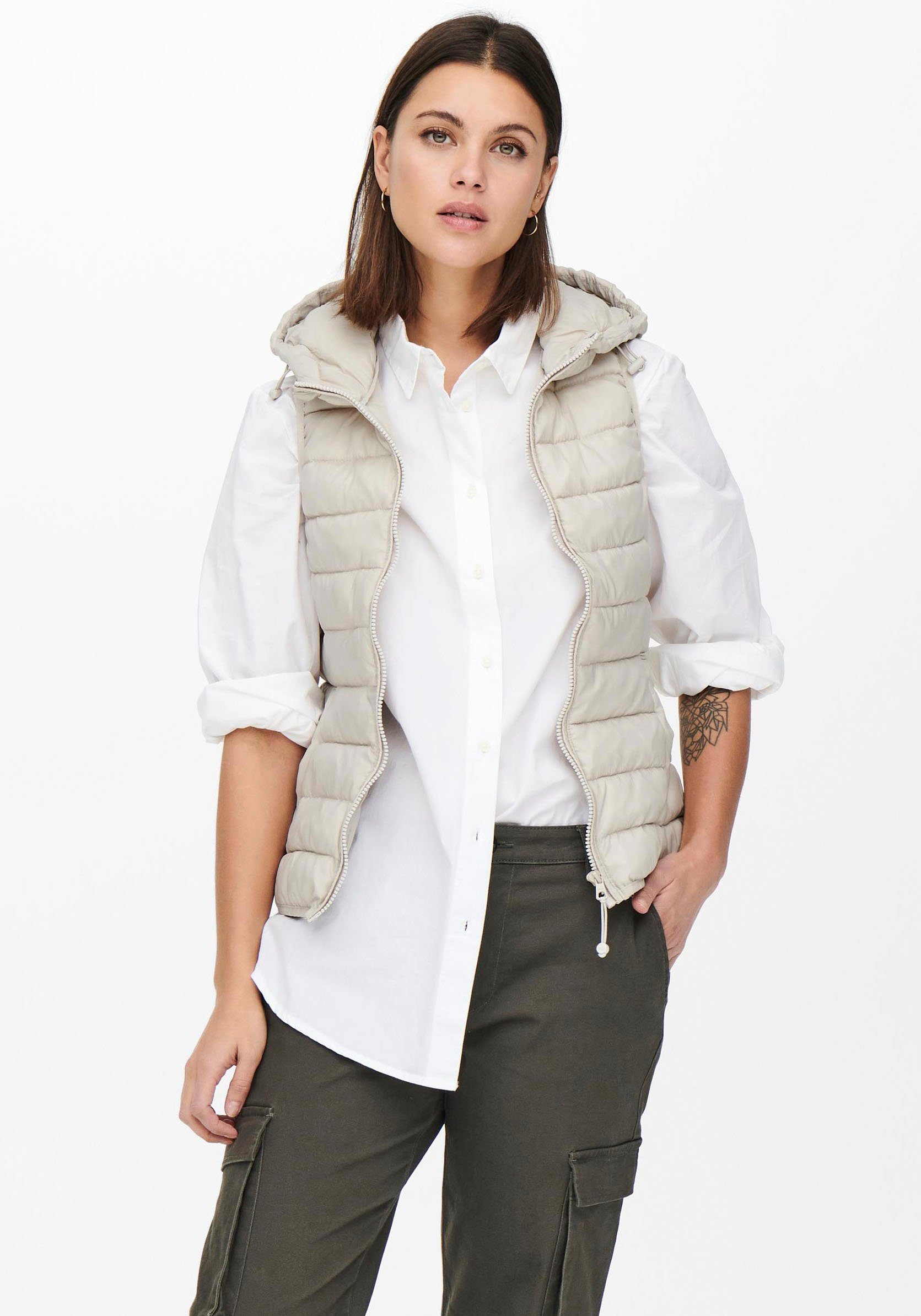 Only Bodywarmer ONLNEWTAHOE HOOD WAISTCOAT OTW NOOS