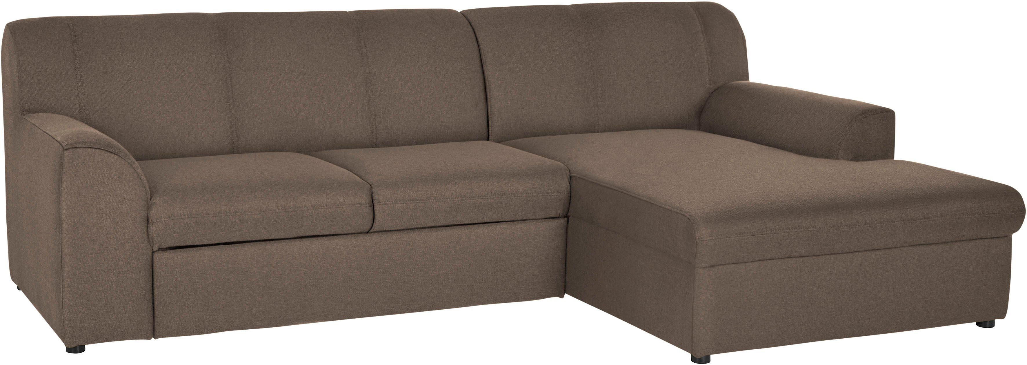 DOMO collection Hoekbank Topper, elegant en tijdloos, compacte afmetingen 245/155cm, L-vorm