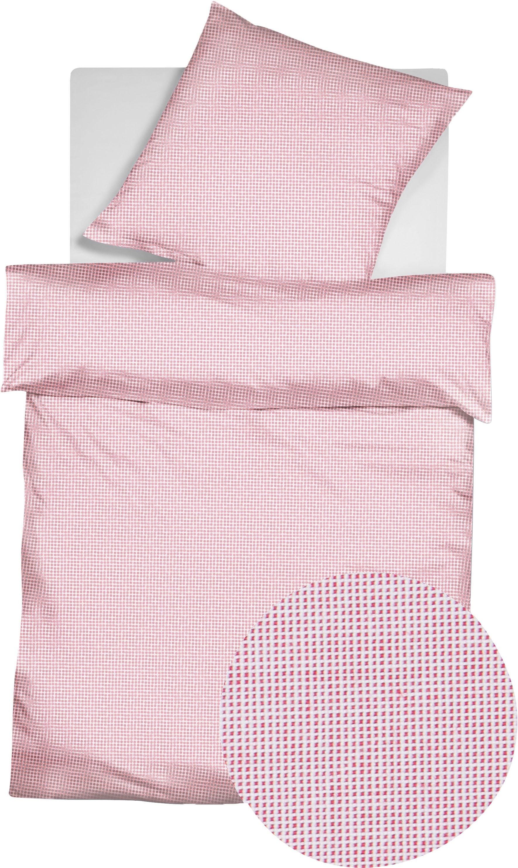 fleuresse Overtrekset PORTO 100% katoen, in maten 135x200, 155x220, 200x200cm, ritssluiting dekbedovertrekken maat 1x 200x200 cm rood