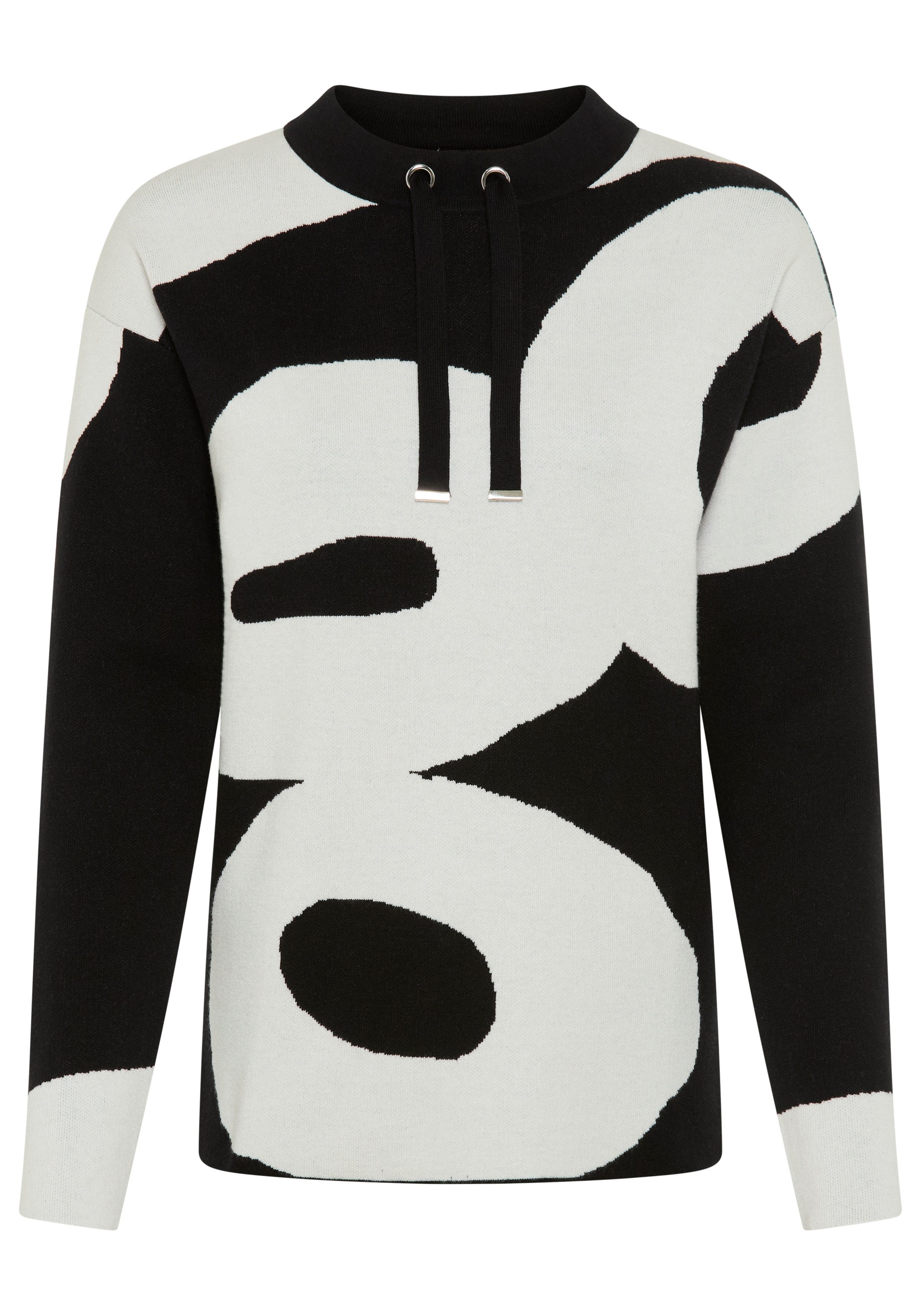 Laura Scott Jacquardtrui zacht winterbreisel met patroon en strikbanden - nieuwe collectie