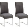 mca furniture eetkamerstoel foshan bekleding aqua resistant, stoel met pocketveringskern, belastbaar tot 120 kg (set, 2 stuks) grijs