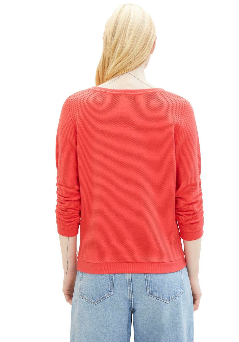 Tom Tailor Denim Sweatshirt met heel bijzonder oppervlak van het materiaal