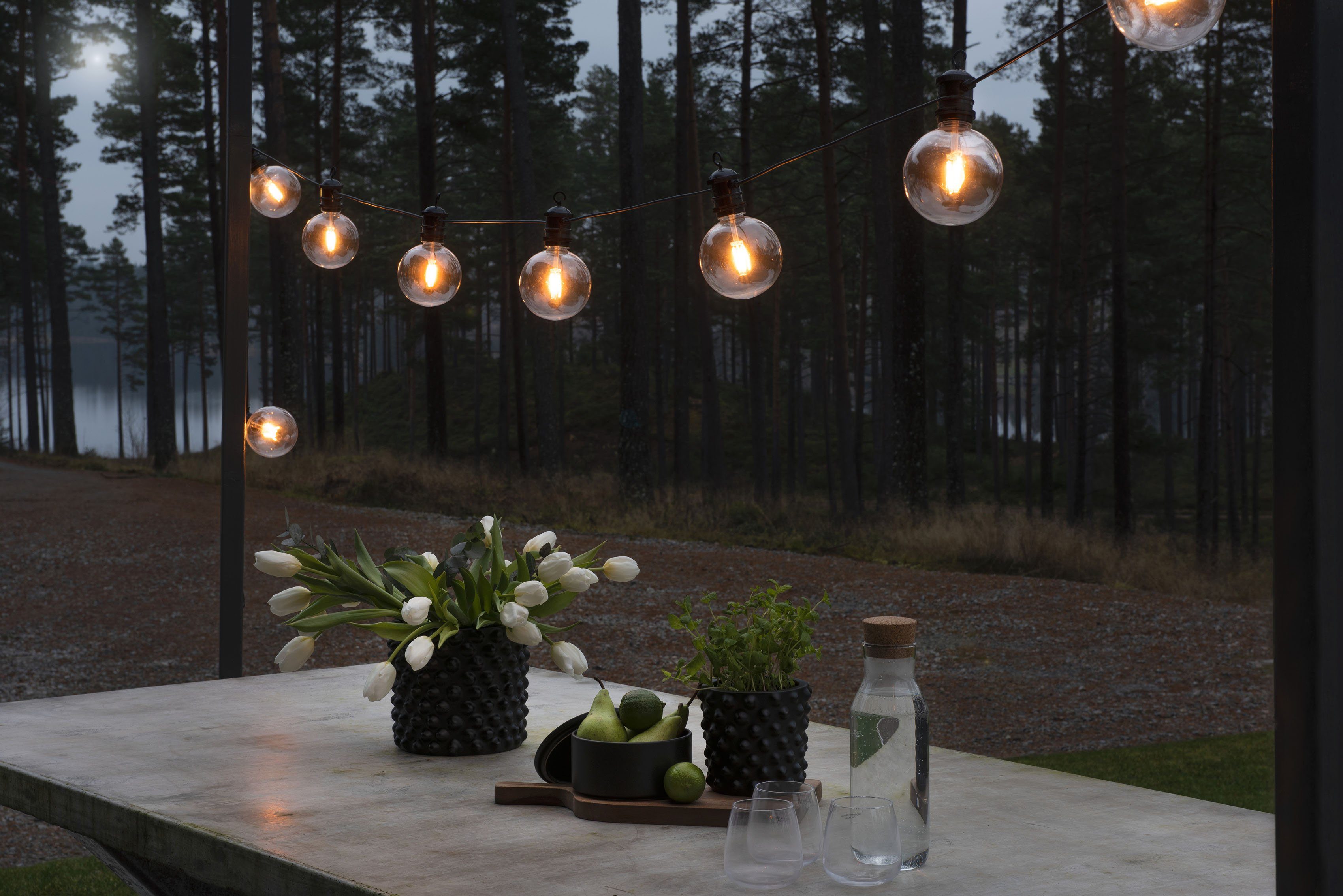 KONSTSMIDE Led-lichtsnoer Led globe biertuinverlichting uitbreiding, retrodesign (1 stuk)