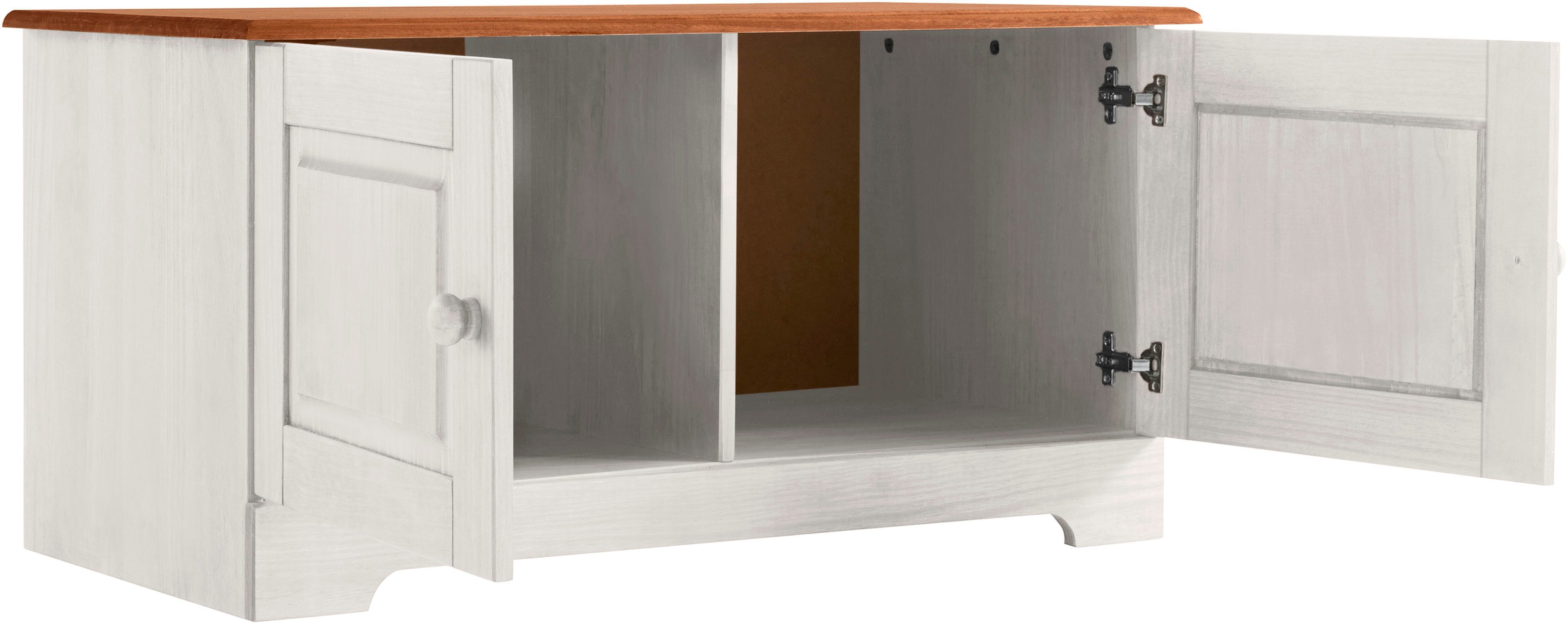 Home affaire Zitbank Lisa met opbergruimte en 2 draaideuren, breedte 90 cm