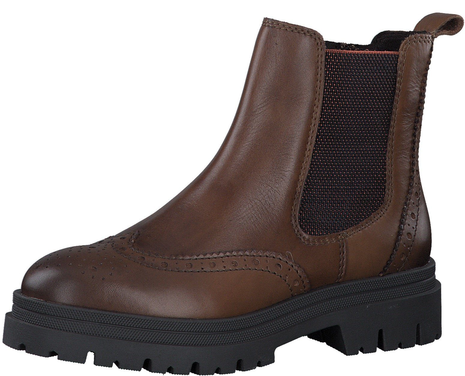 Marco Tozzi Chelsea-boots laarzen, enkellaars, chunky boots met modieuze lyra-perforatie
