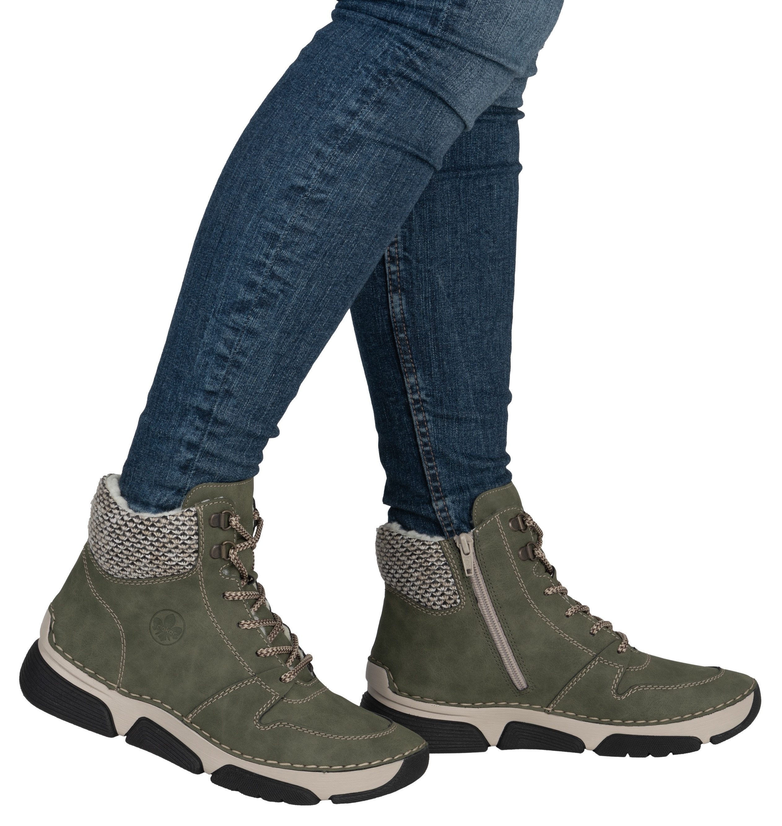 Rieker Winterlaarzen , veterschoenen, enkellaars met praktische binnenrits