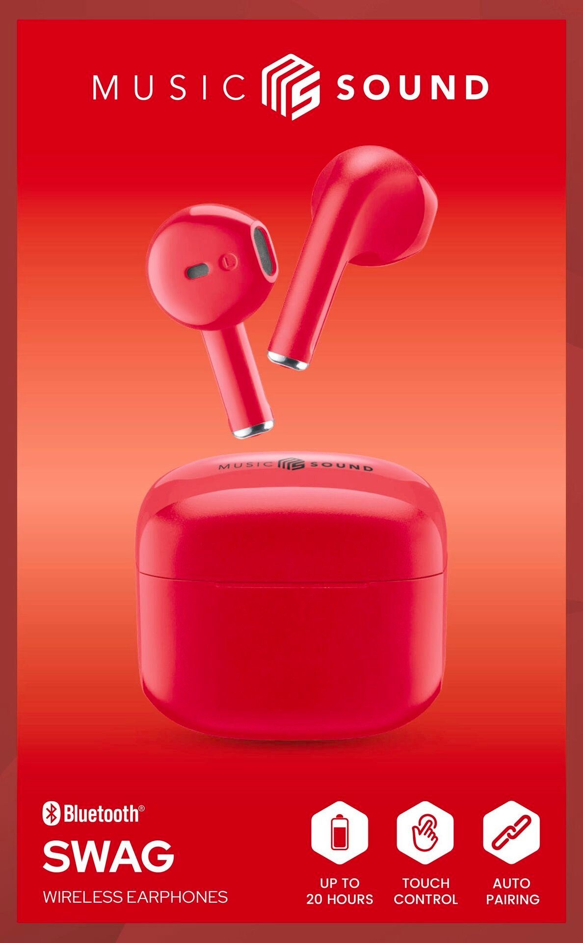 Cellularline Wireless in-ear-hoofdtelefoon SWAG BT hoofdtelefoon MS