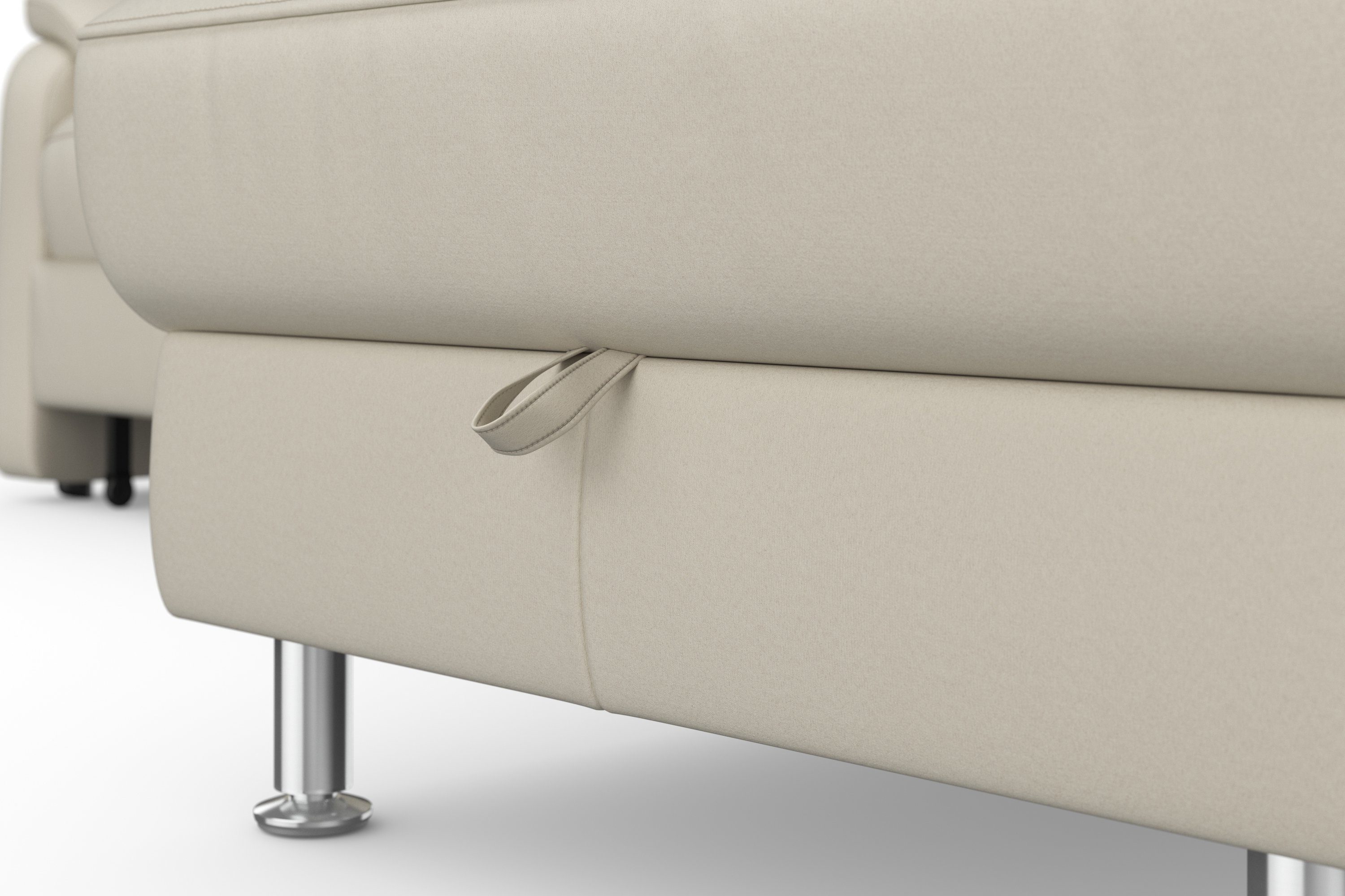 sit&more Hoekbank Freetown L-vorm met verstelbare hoofdsteun en comfortabele binnenvering