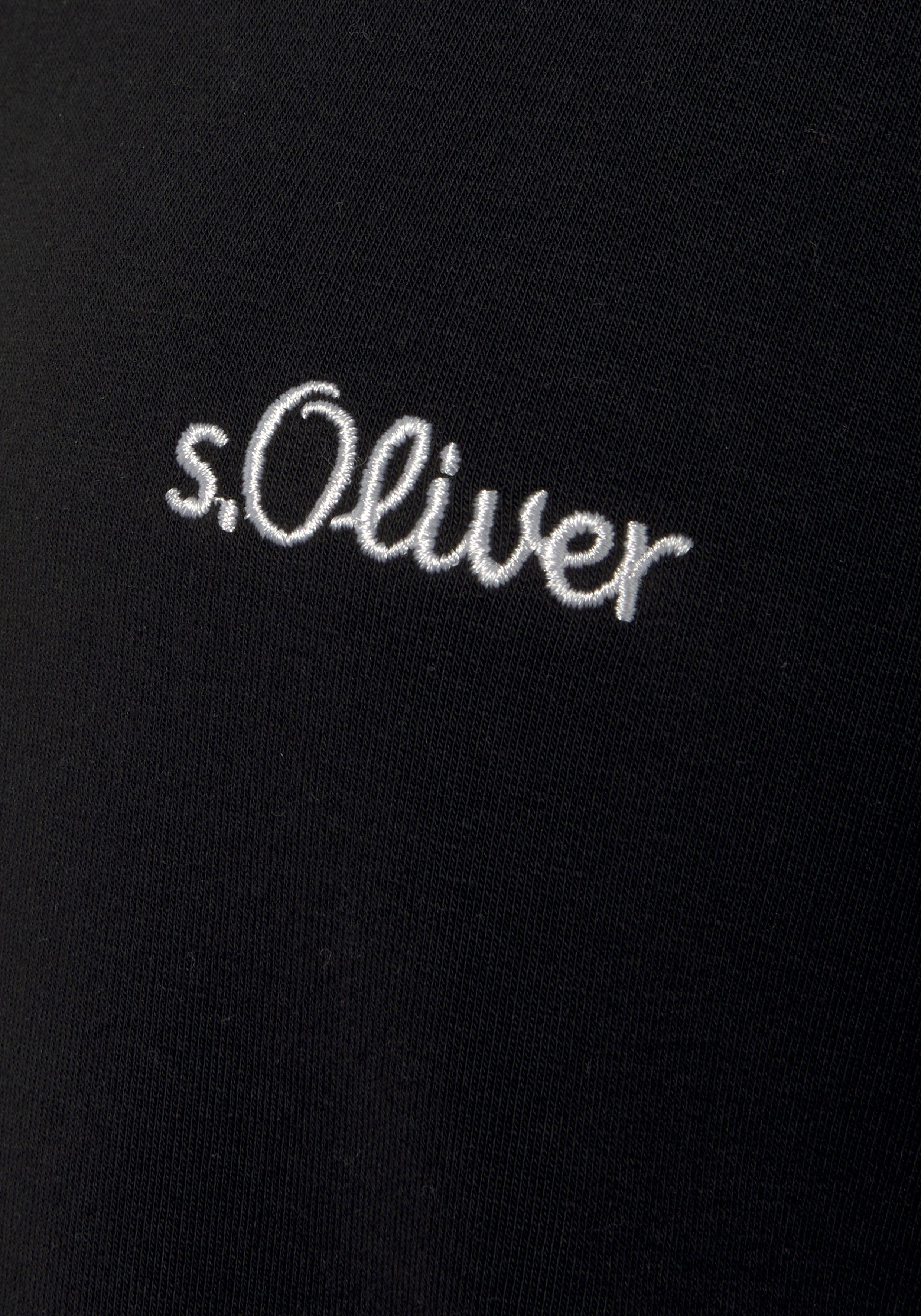 s.Oliver RED LABEL Beachwear Sweatvest met rits en contrasterende accenten loungewear (1-delig)