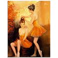 artland print op glas ballet (1 stuk) oranje