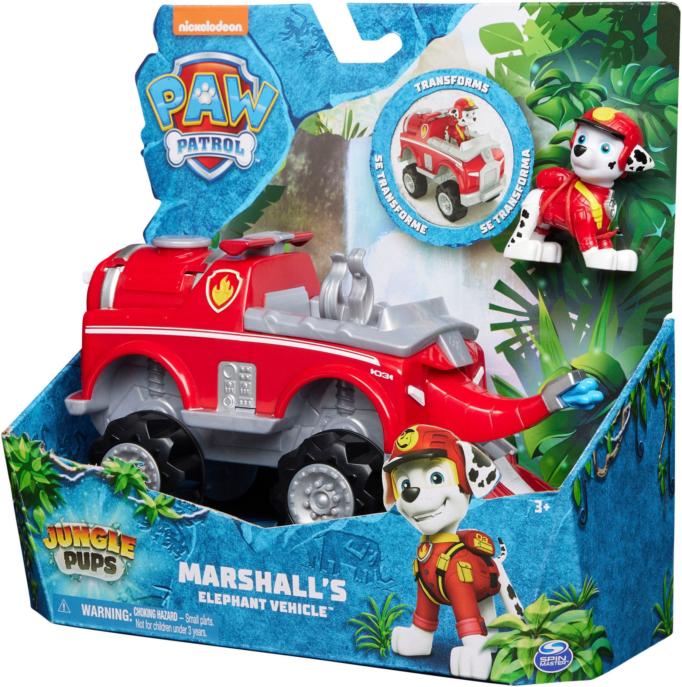 Spin Master Speelgoedauto Paw Patrol - Jungle Pups - Themed Vehicles Solid Marshall