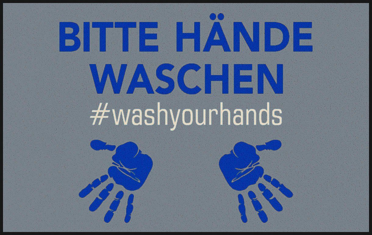 wash+dry by Kleen-Tex vloerkleed BitteHändeWaschen wasbaar, woonkamer