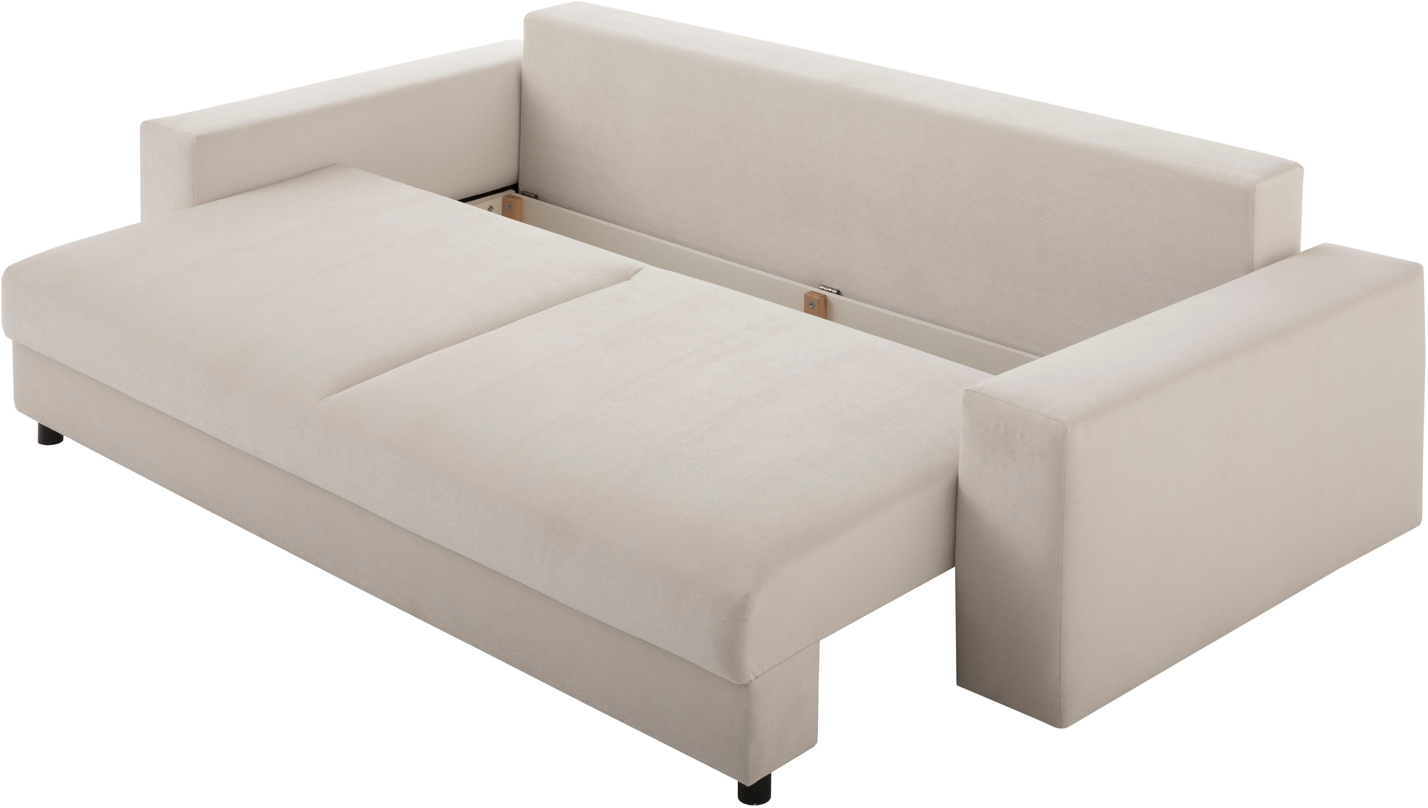 LeGer Home by Lena Gercke Slaapbank Imoga, kussen met slaapfunctie, 3-zits bank, bank met bedlade in moderne kleuren en stoffen, bedfunctie, ligoppervlak: 200x150 cm