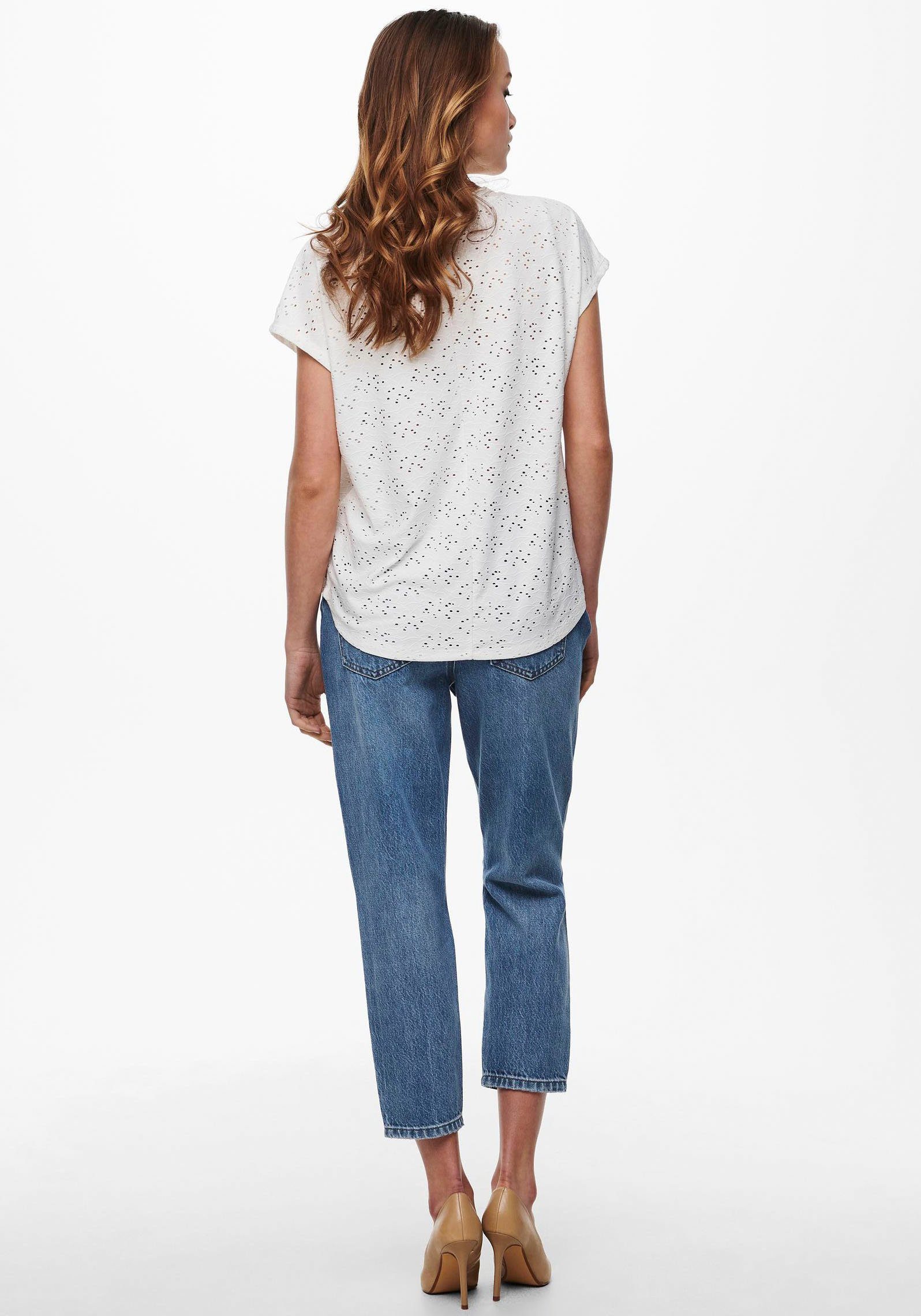 Only Shirt met korte mouwen ONLSMILLA S/S TOP JRS NOOS