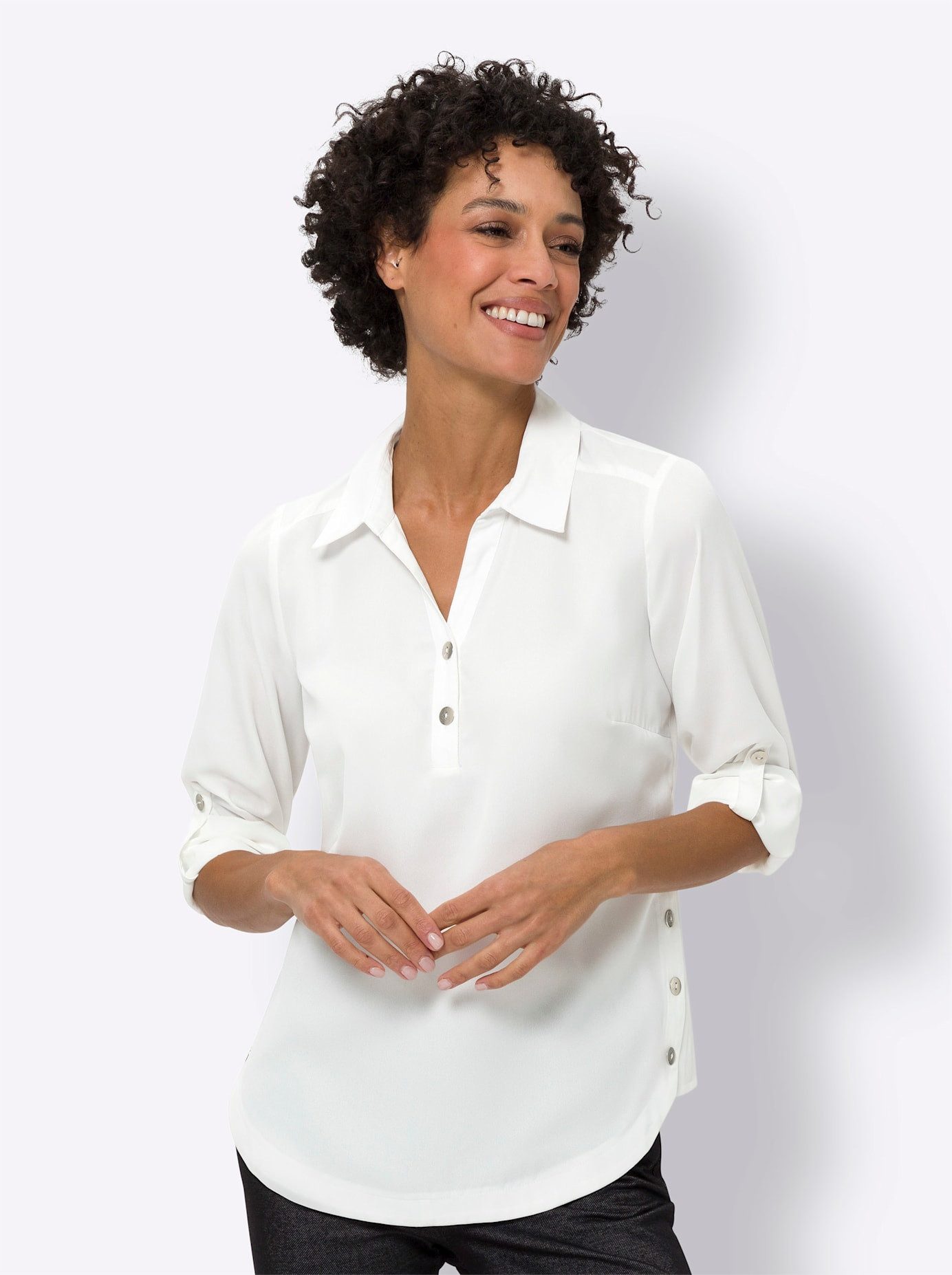 Classic Basics Blouse zonder sluiting dames tunieken maat 56 beige