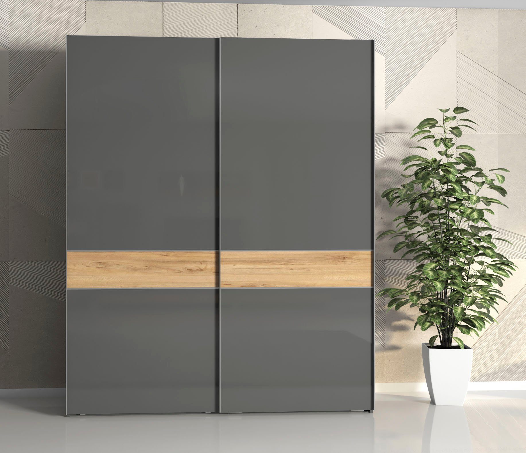 Places of Style Zweefdeurkast Onyx UV gelakt voor duurzame oppervlakken, soft-closefunctie