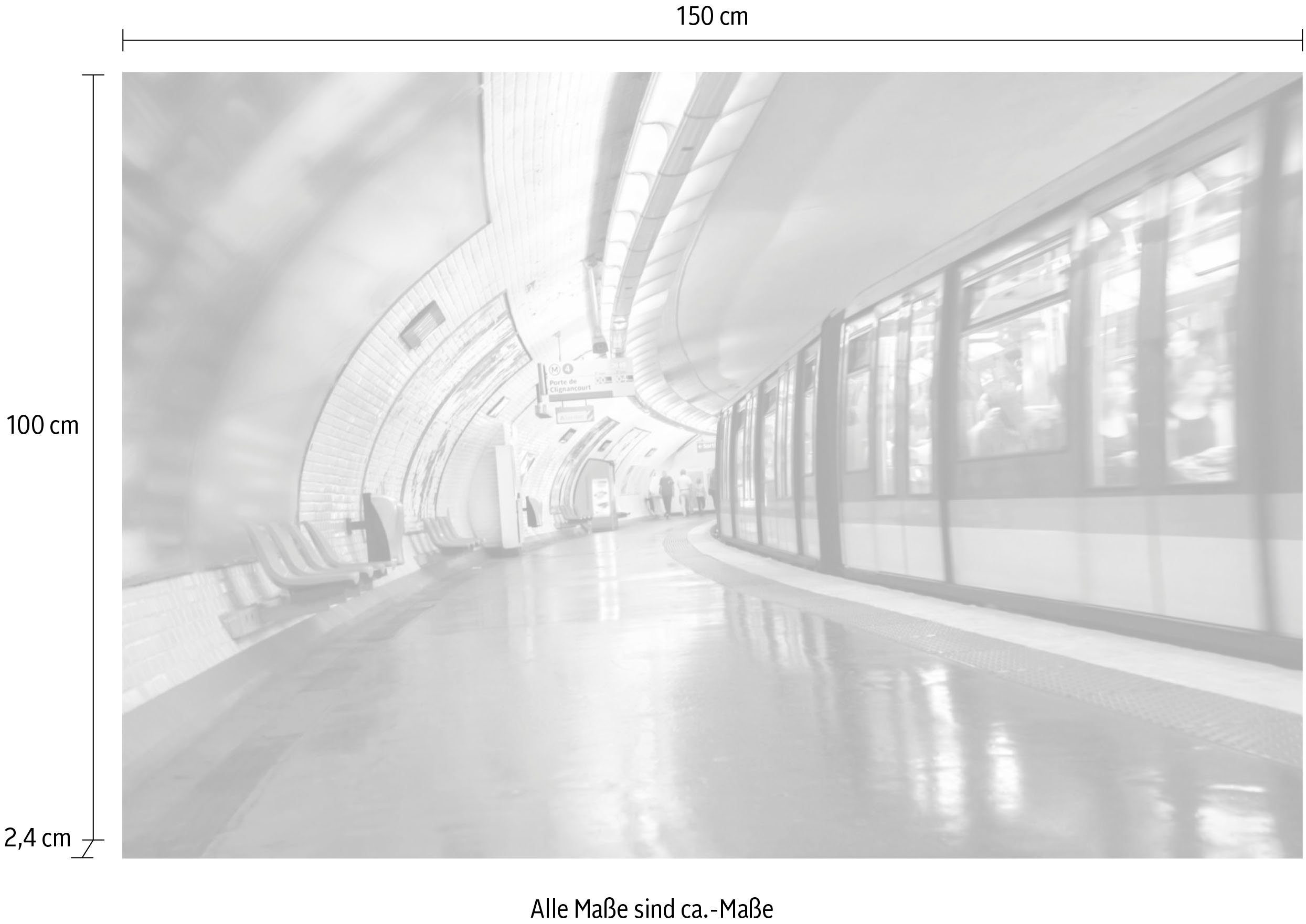 queence Artprint op acrylglas Tunnel Fine Art-print in galeriekwaliteit