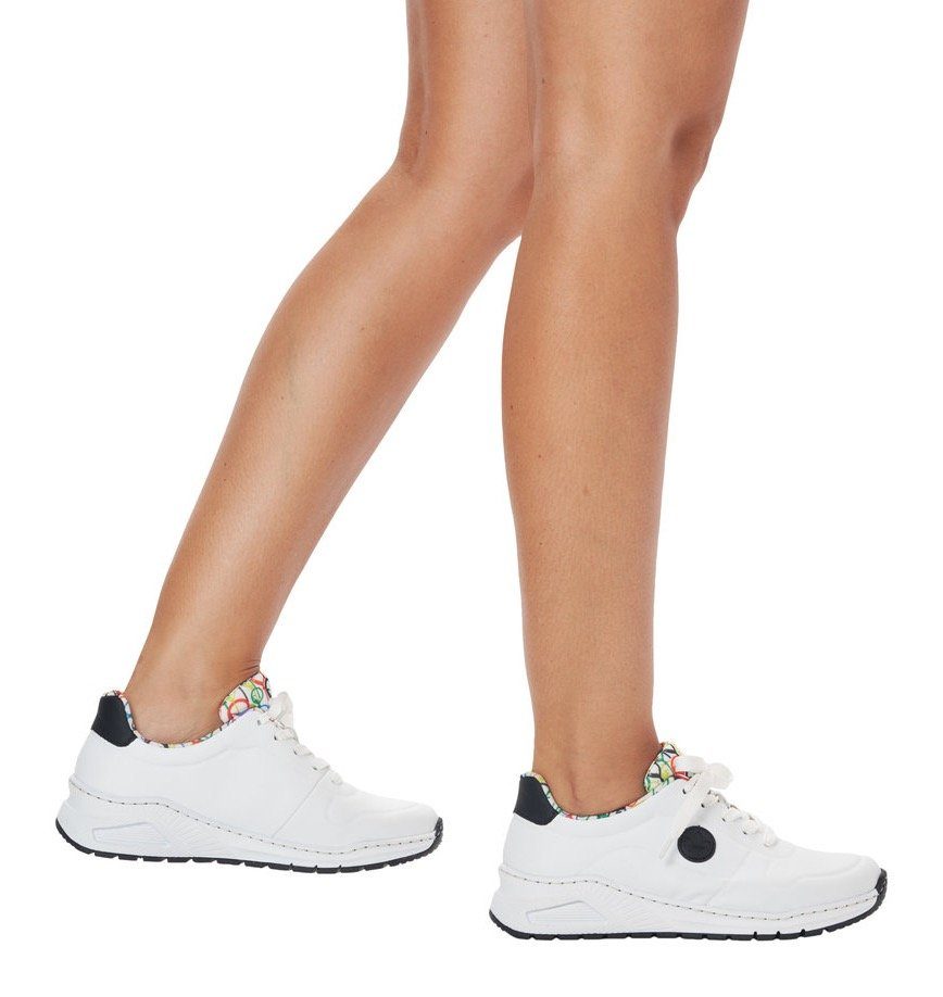 Rieker Sneakers met memosoft-binnenzool, vrijetijdsschoen, lage schoen, veterschoen