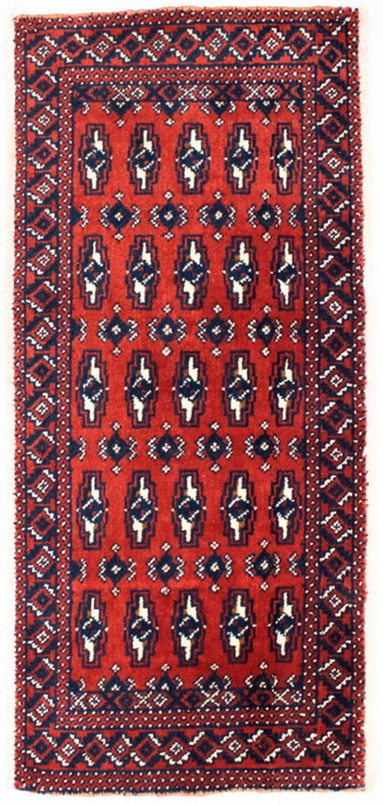 morgenland Wollen kleed Turkaman vloerkleed met de hand geknoopt rood