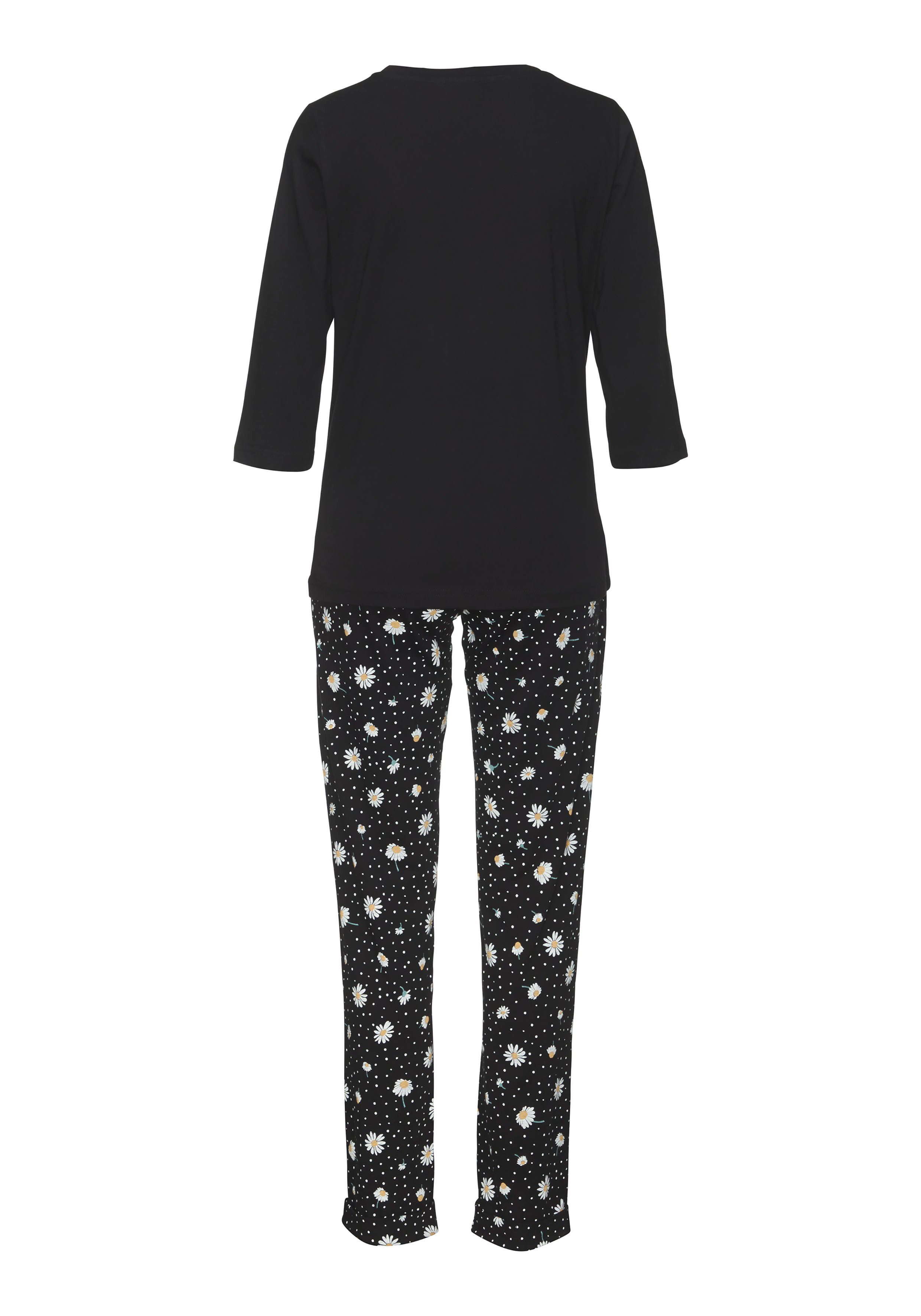 Vivance Dreams Pyjama met madeliefje-print (2-delig, 1 stuk)