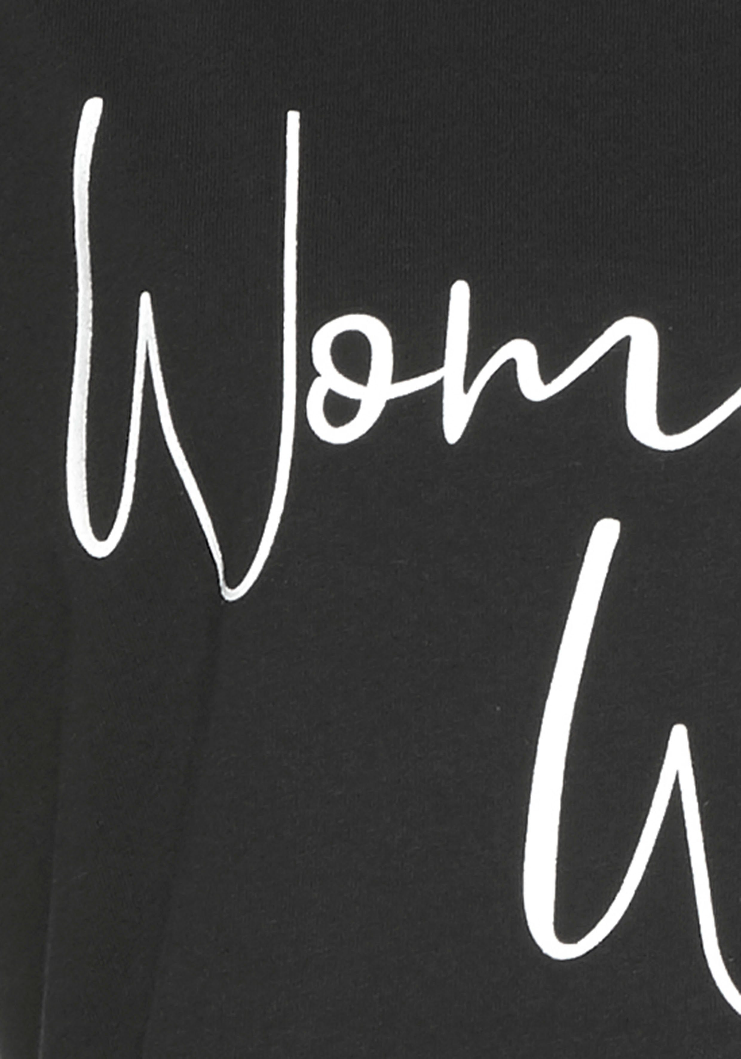 Lascana T-shirt met print aan de voorkant, katoenen shirt met korte mouwen, basic
