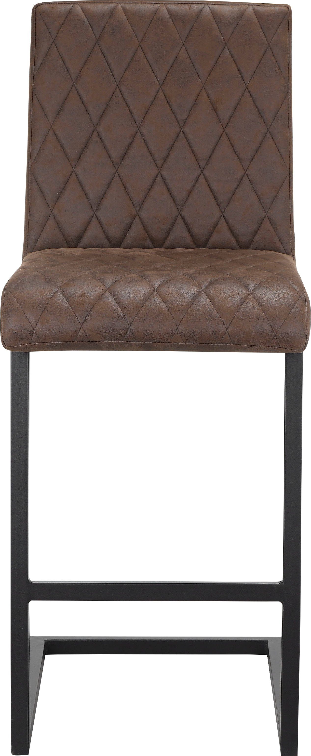 INOSIGN Bistrostoel Janelle Zacht verdikte zitting en rugleuning, naden aan de zitting en rugleuning, zithoogte 65 cm (2 stuks)