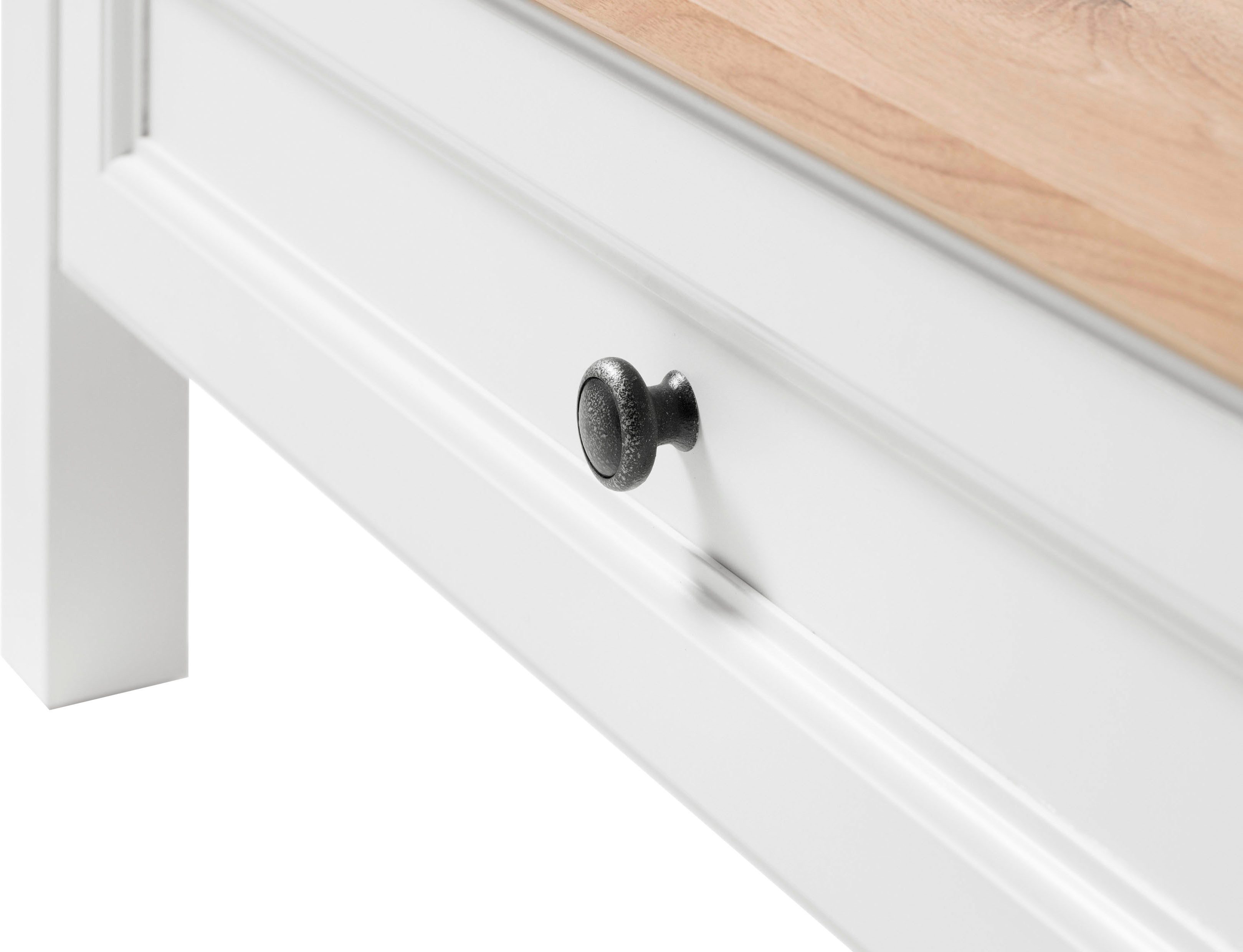 Stolkom Salontafel Toskana, TOPSELLER! Landhuisstijl wit, tafel met 1 lade