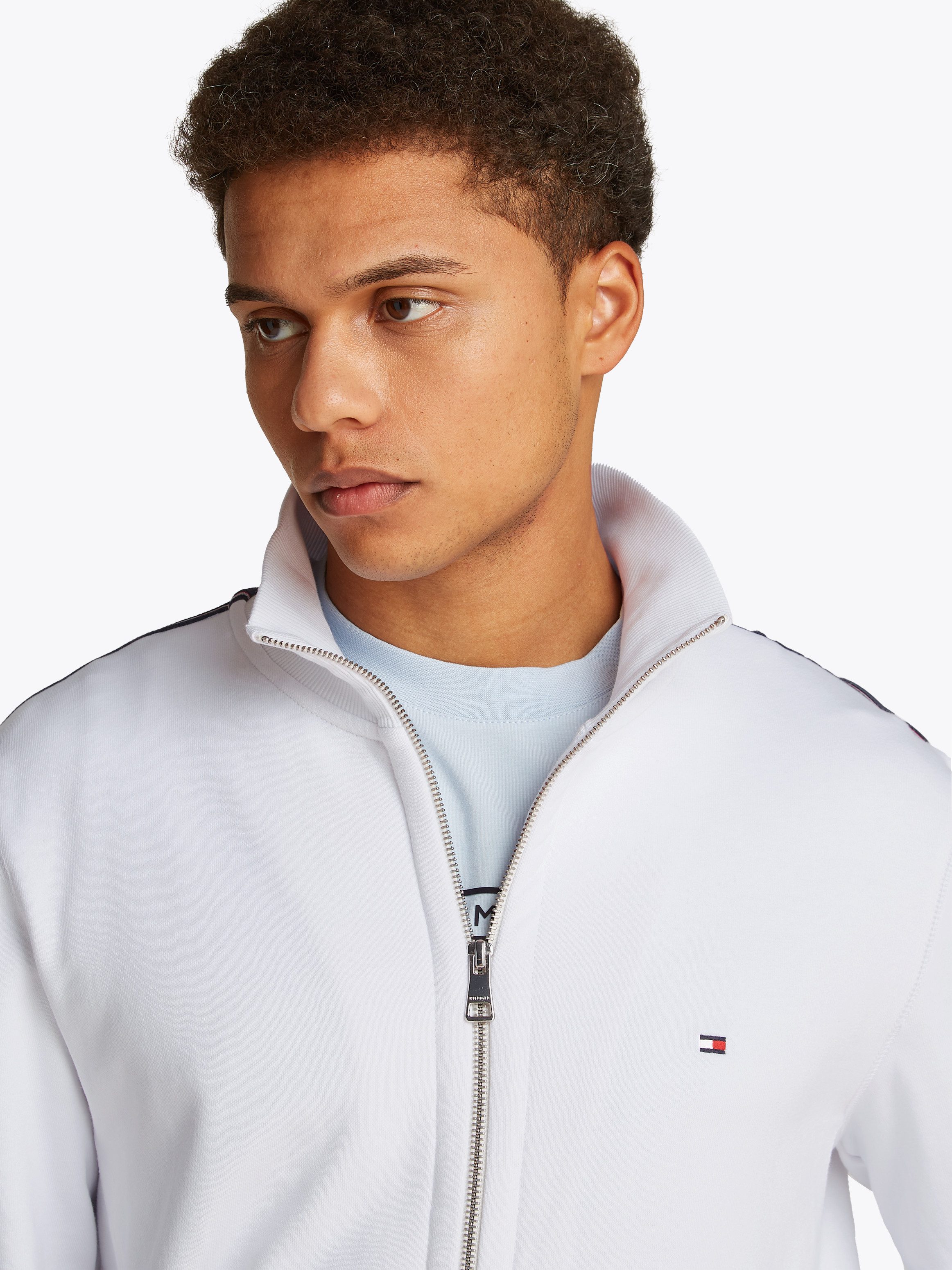 Tommy Hilfiger Sweatvest GLOBAL STRIPE ZT STAND COLLAR